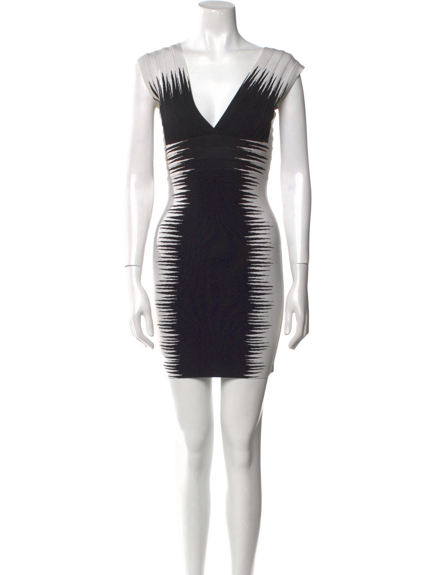 Herve Leger Striped Mini Dress