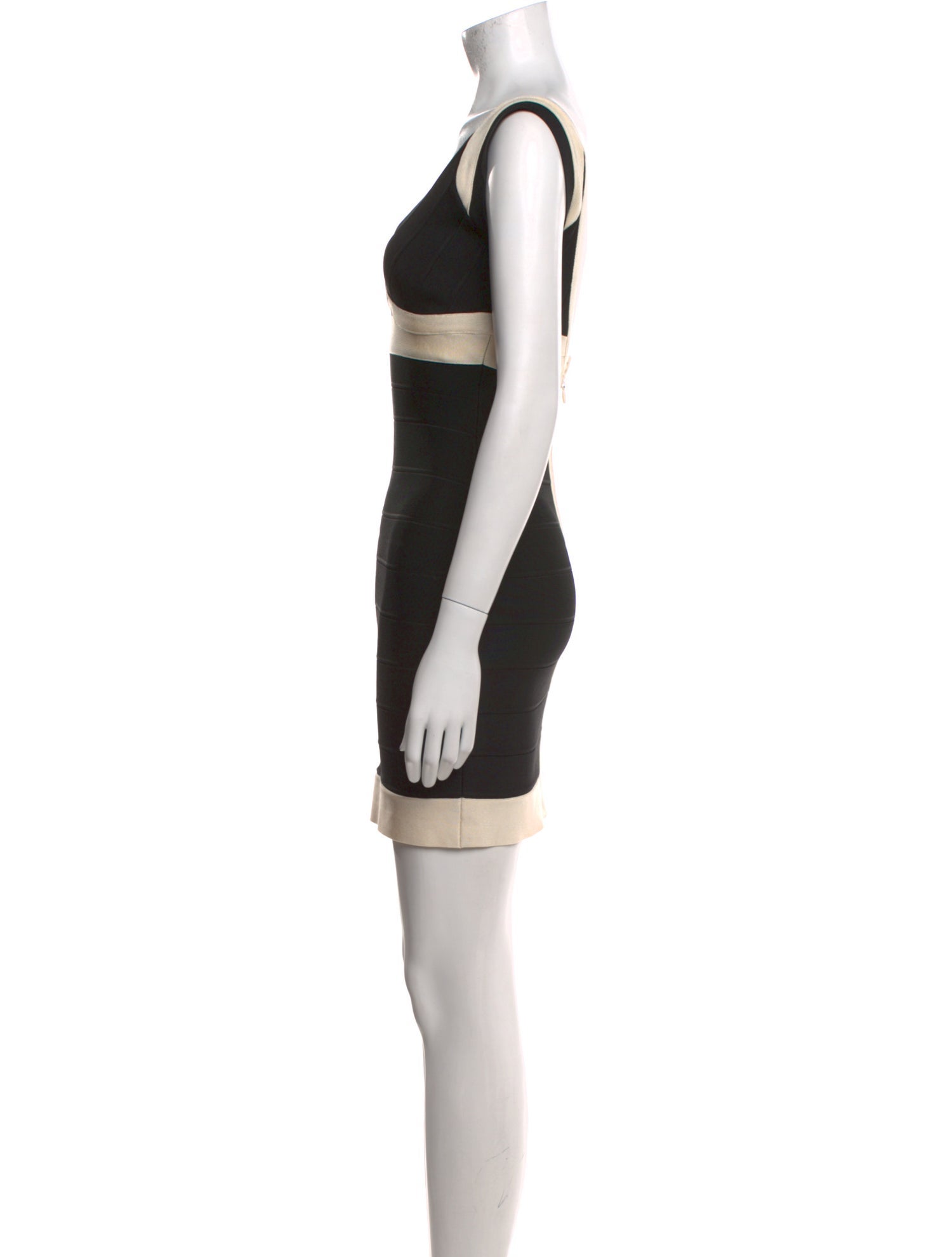 Herve Leger Colorblock Pattern Mini Dress