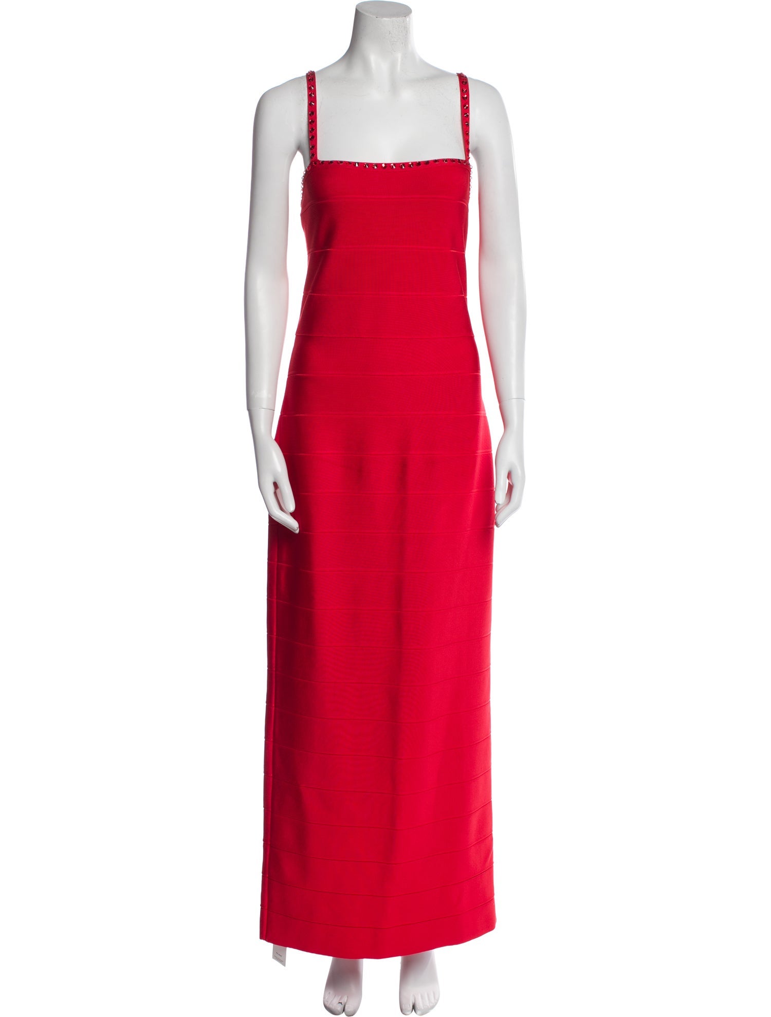 Herve Leger Square Neckline Long Dress
