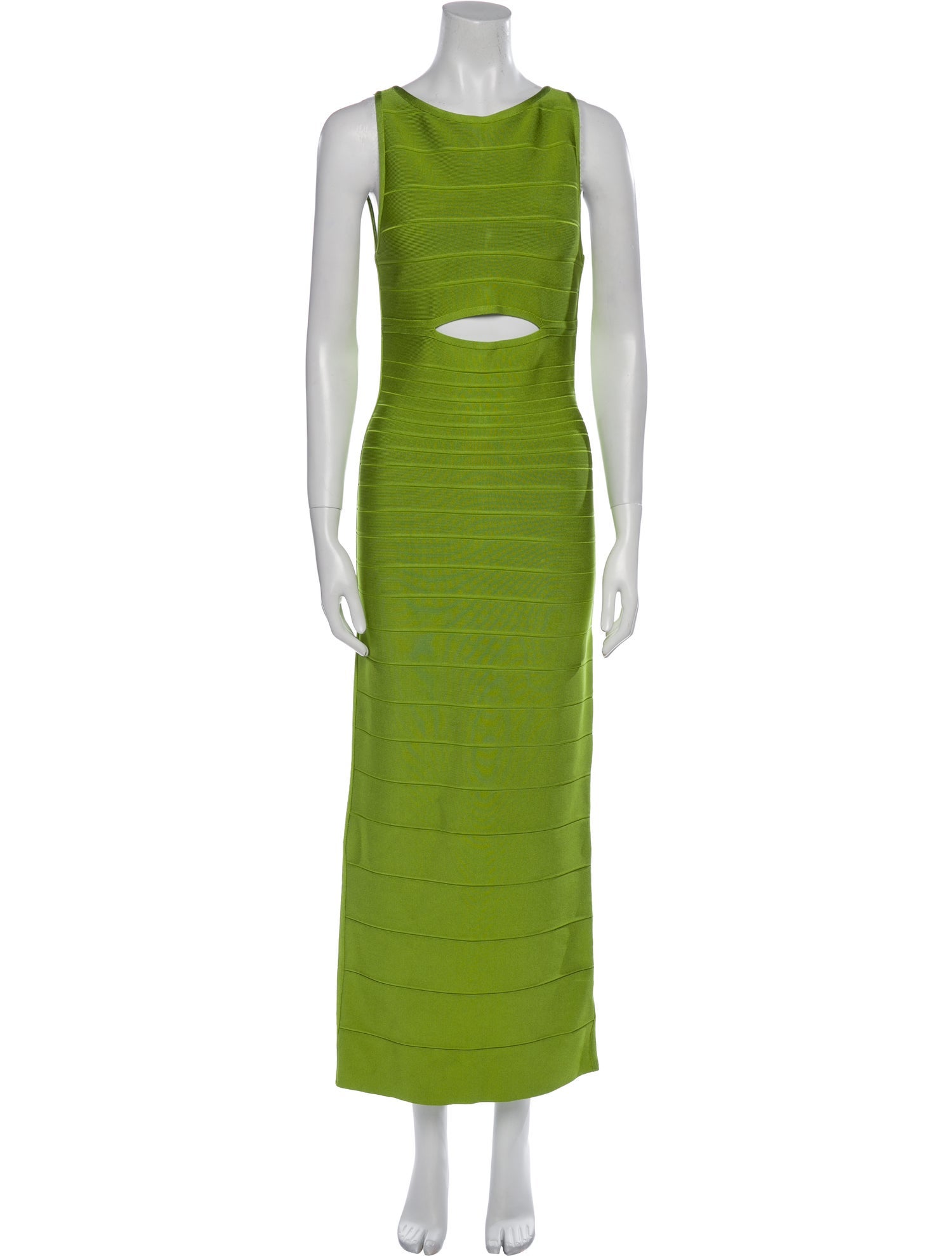 Herve Leger Bateau Neckline Long Dress