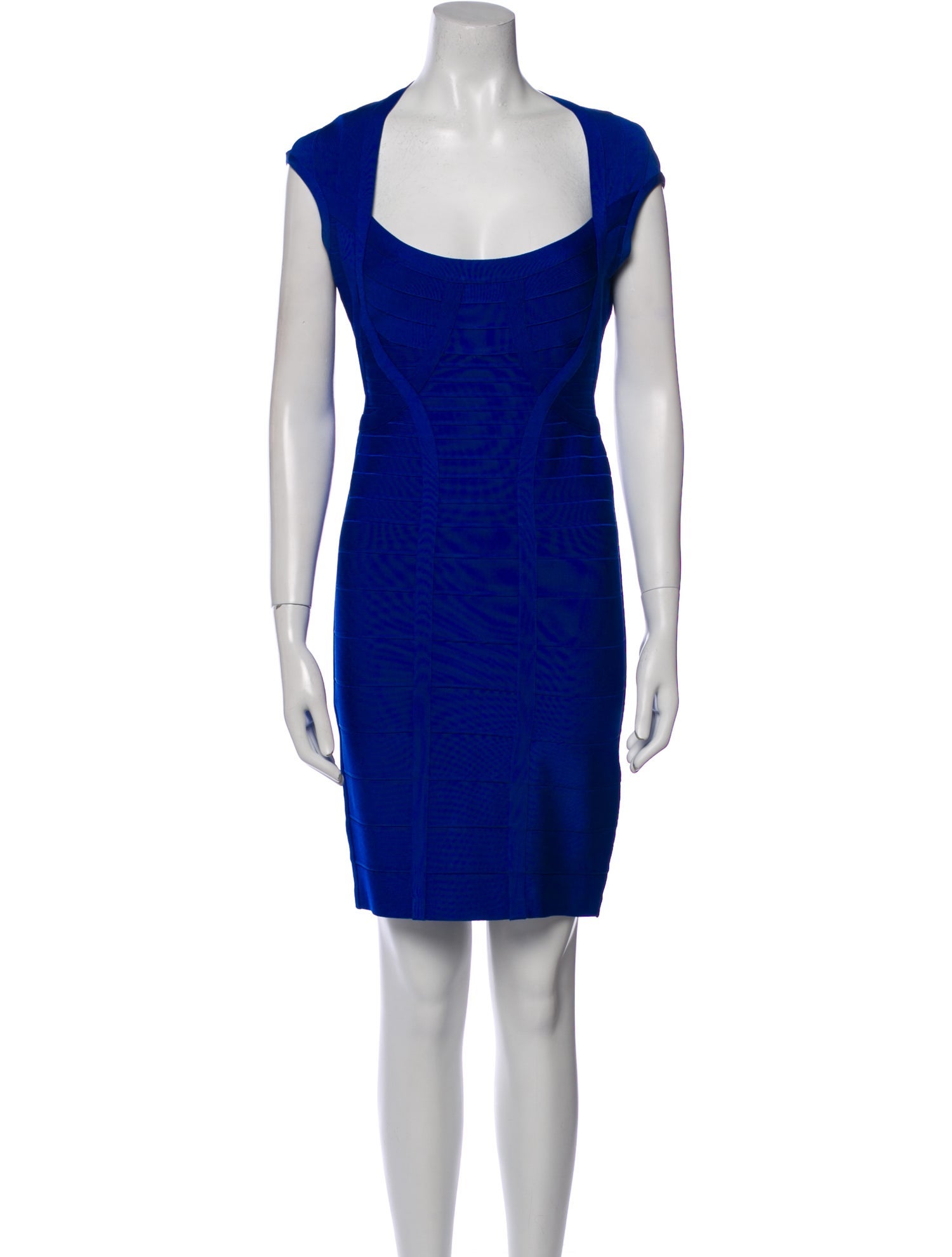 Herve Leger Square Neckline Midi Length Dress