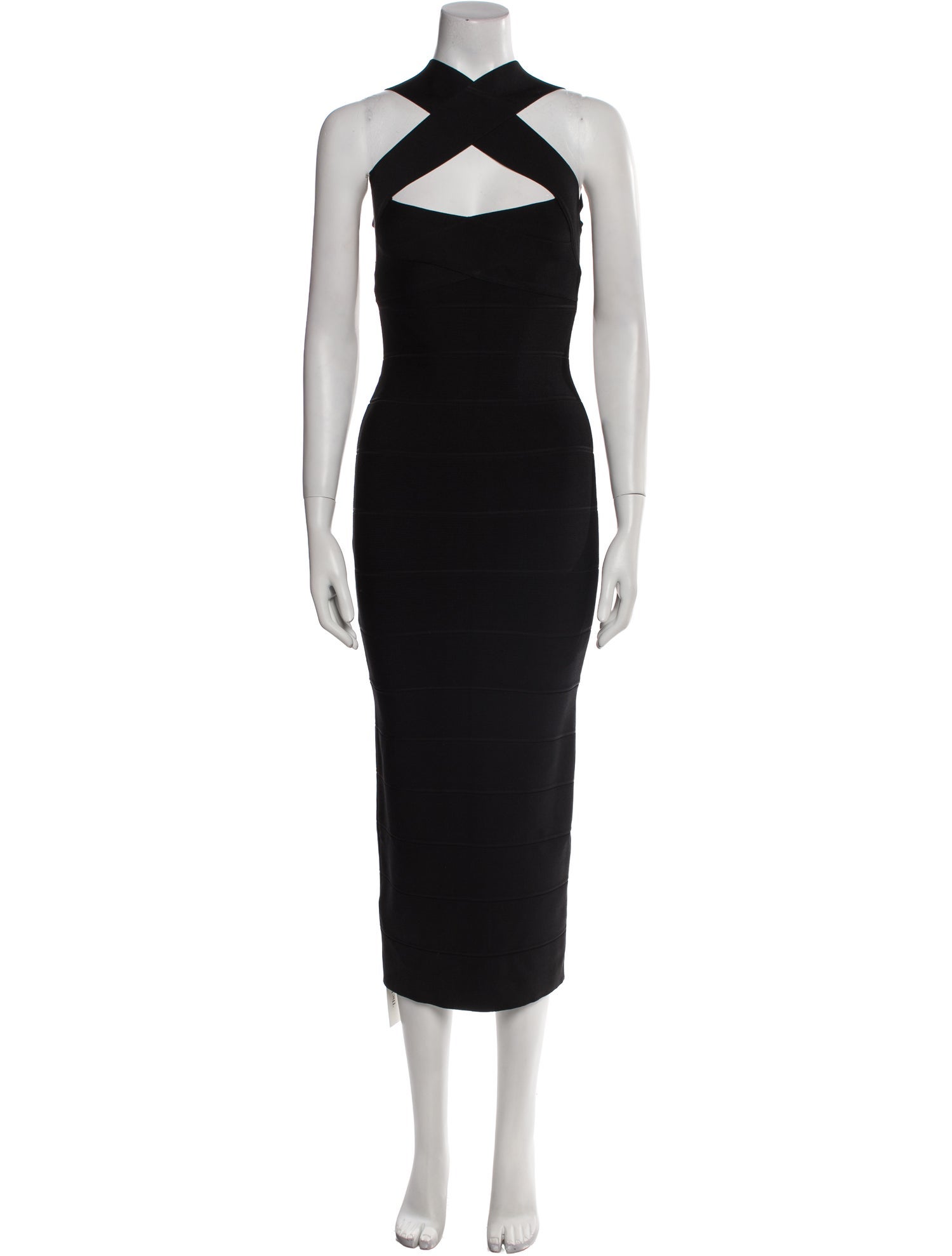 Herve Leger Halterneck Midi Length Dress