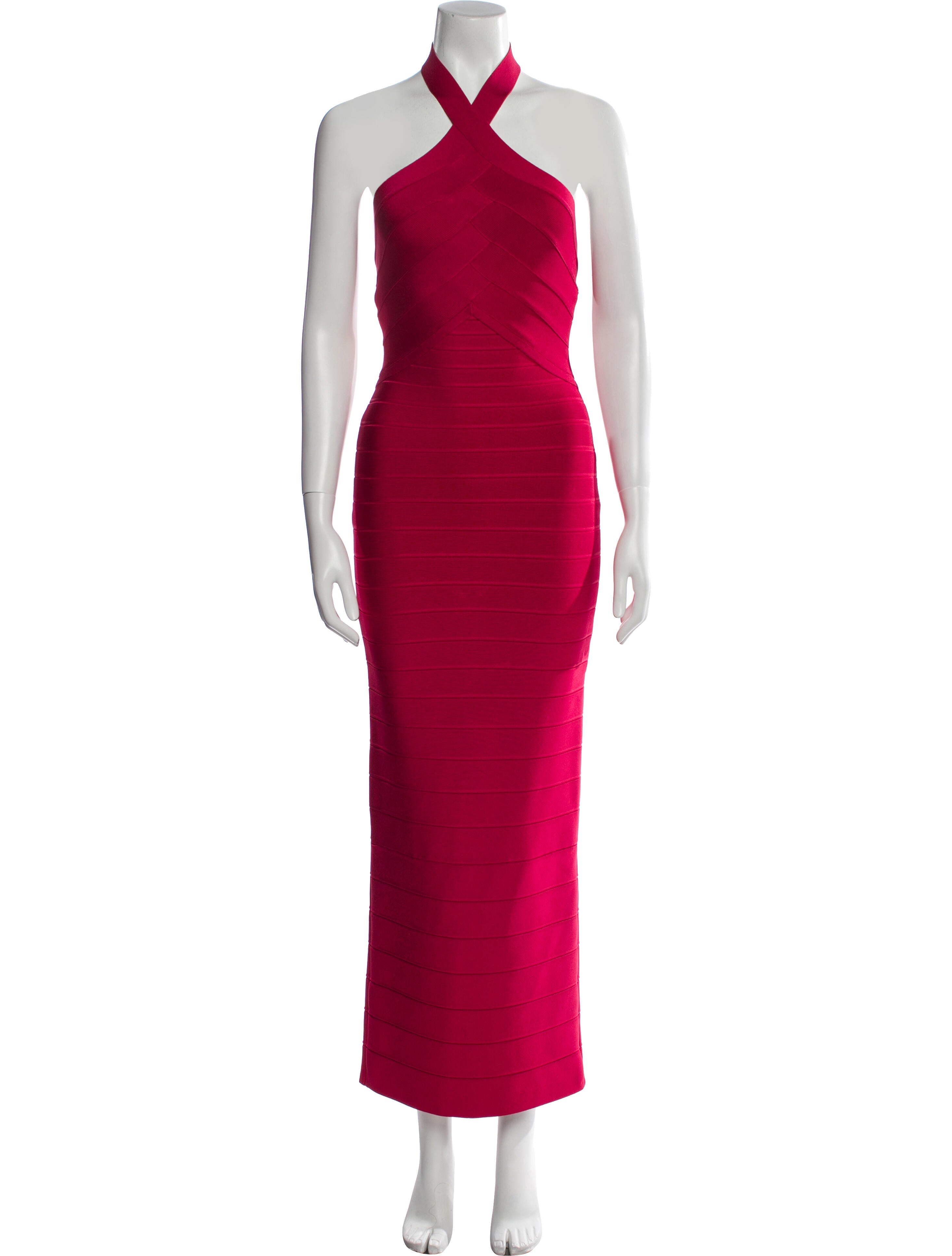 Herve Leger Halterneck Long Dress