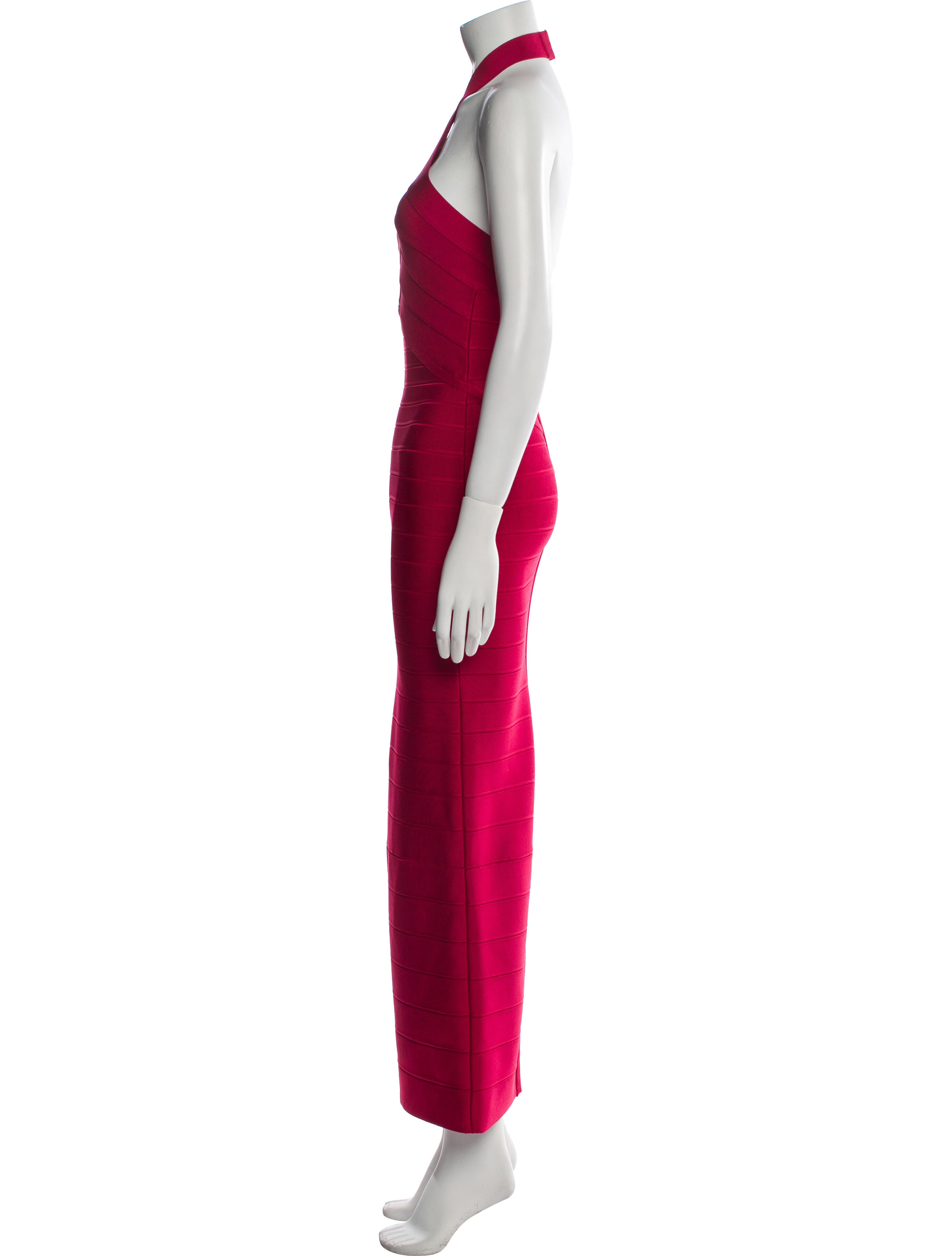 Herve Leger Halterneck Long Dress