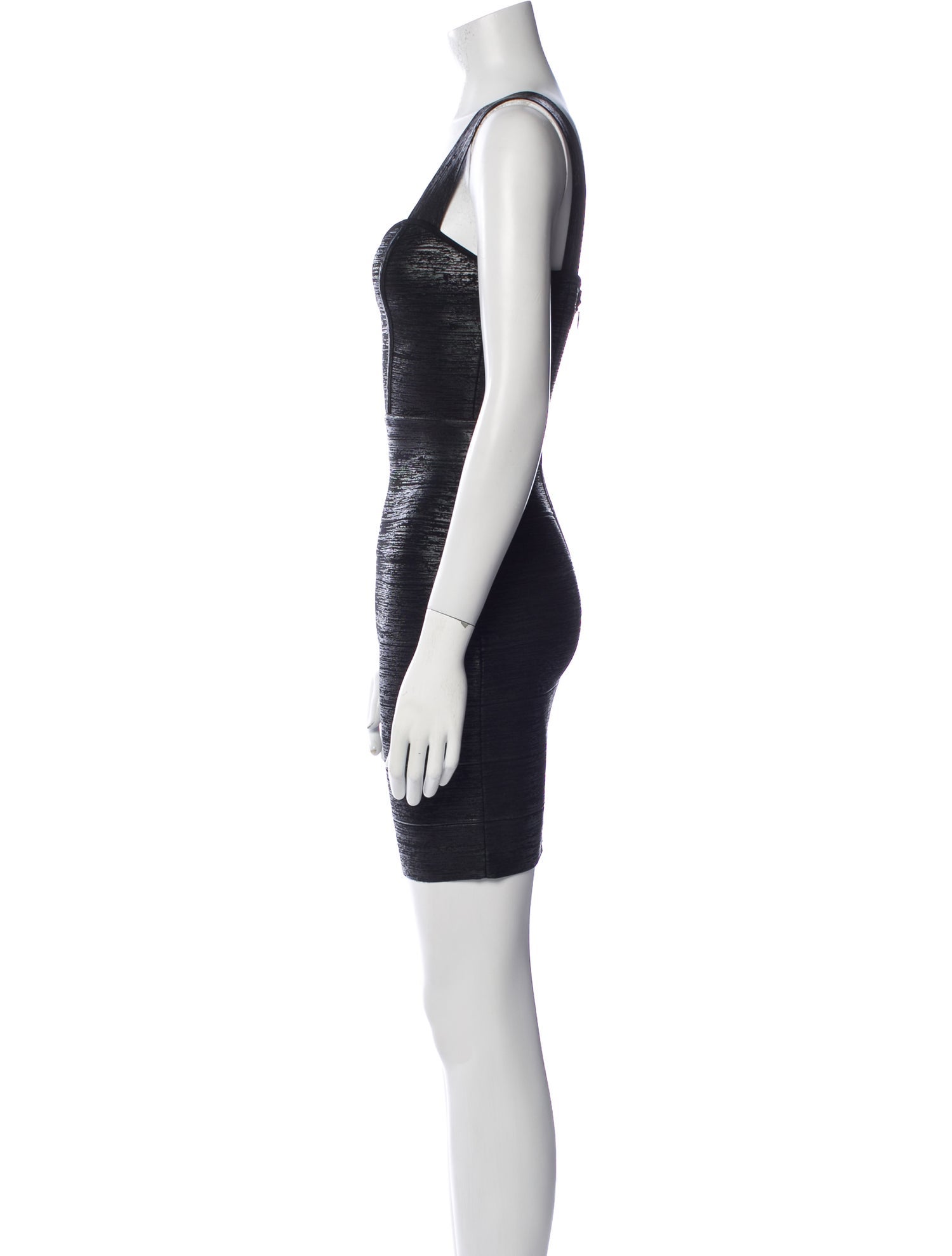 Herve Leger Square Neckline Mini Dress