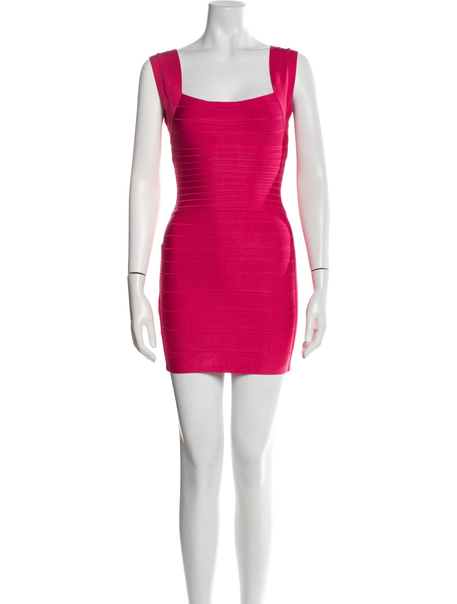 Herve Leger Square Neckline Mini Dress