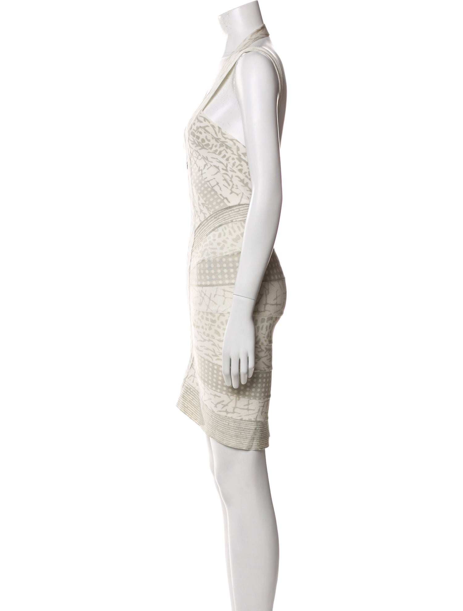 Herve Leger Printed Mini Dress