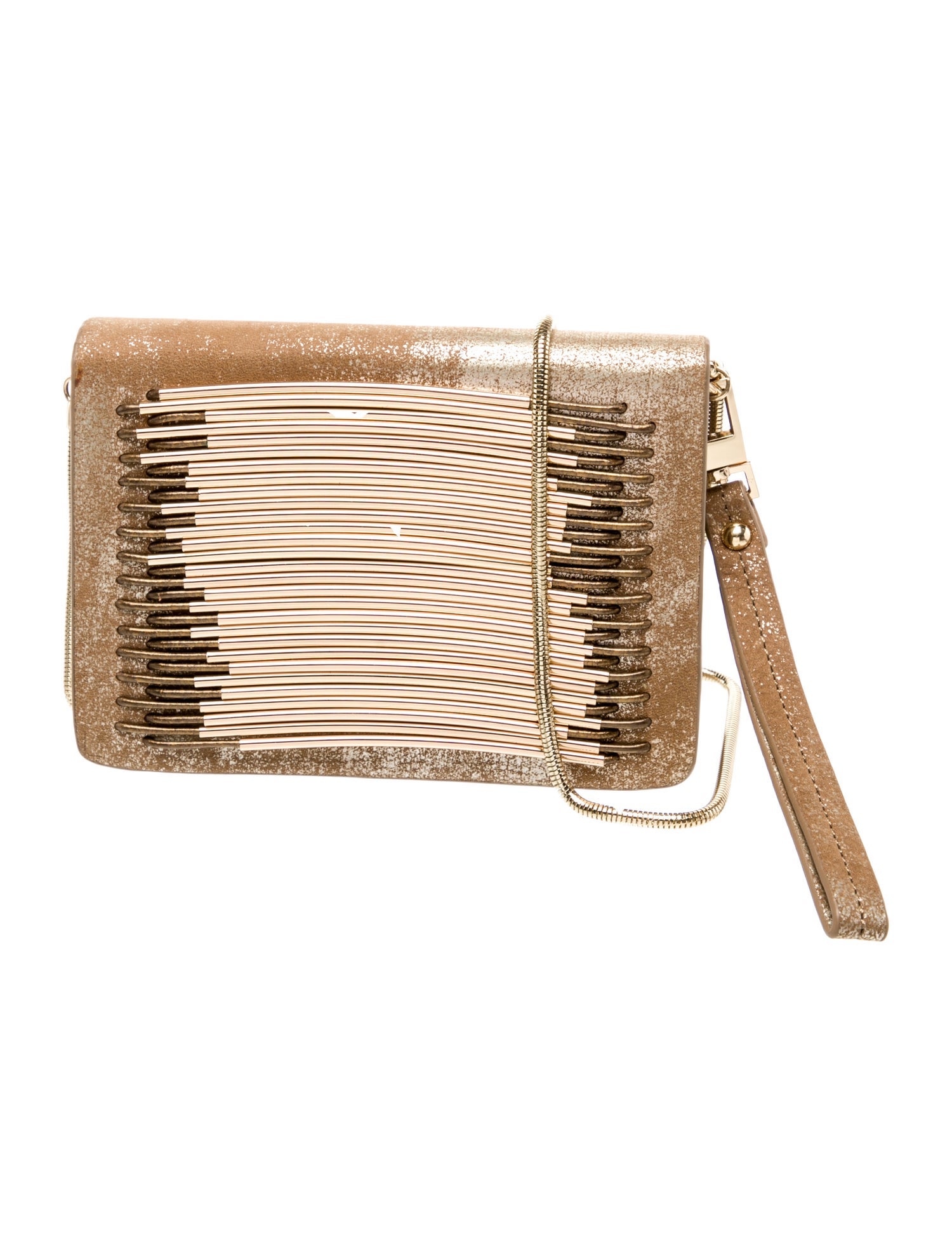 Herve Leger Leather Shoulder Bag