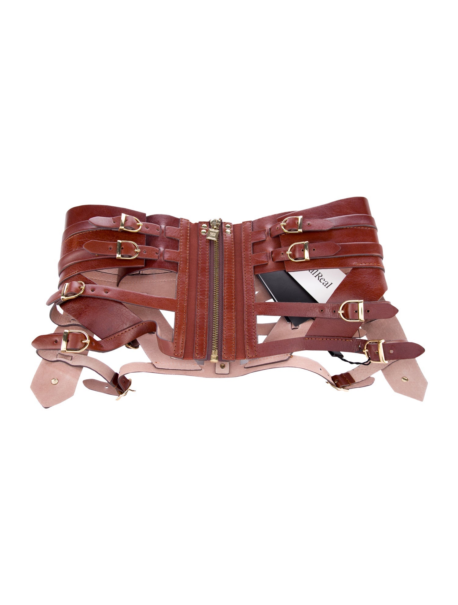 Herve Leger Wide Leather Waist Belt w/ Tags