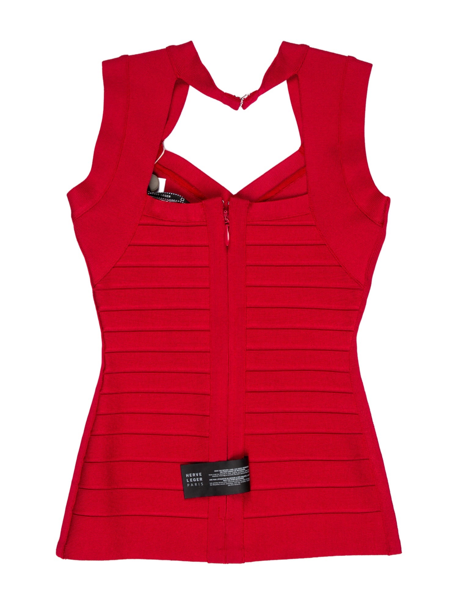 Herve Leger Square Neckline Sleeveless Top w/ Tags
