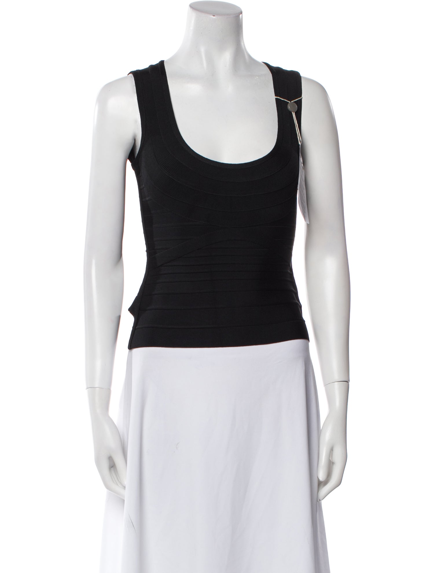 Herve Leger Scoop Neck Sleeveless Top w/ Tags