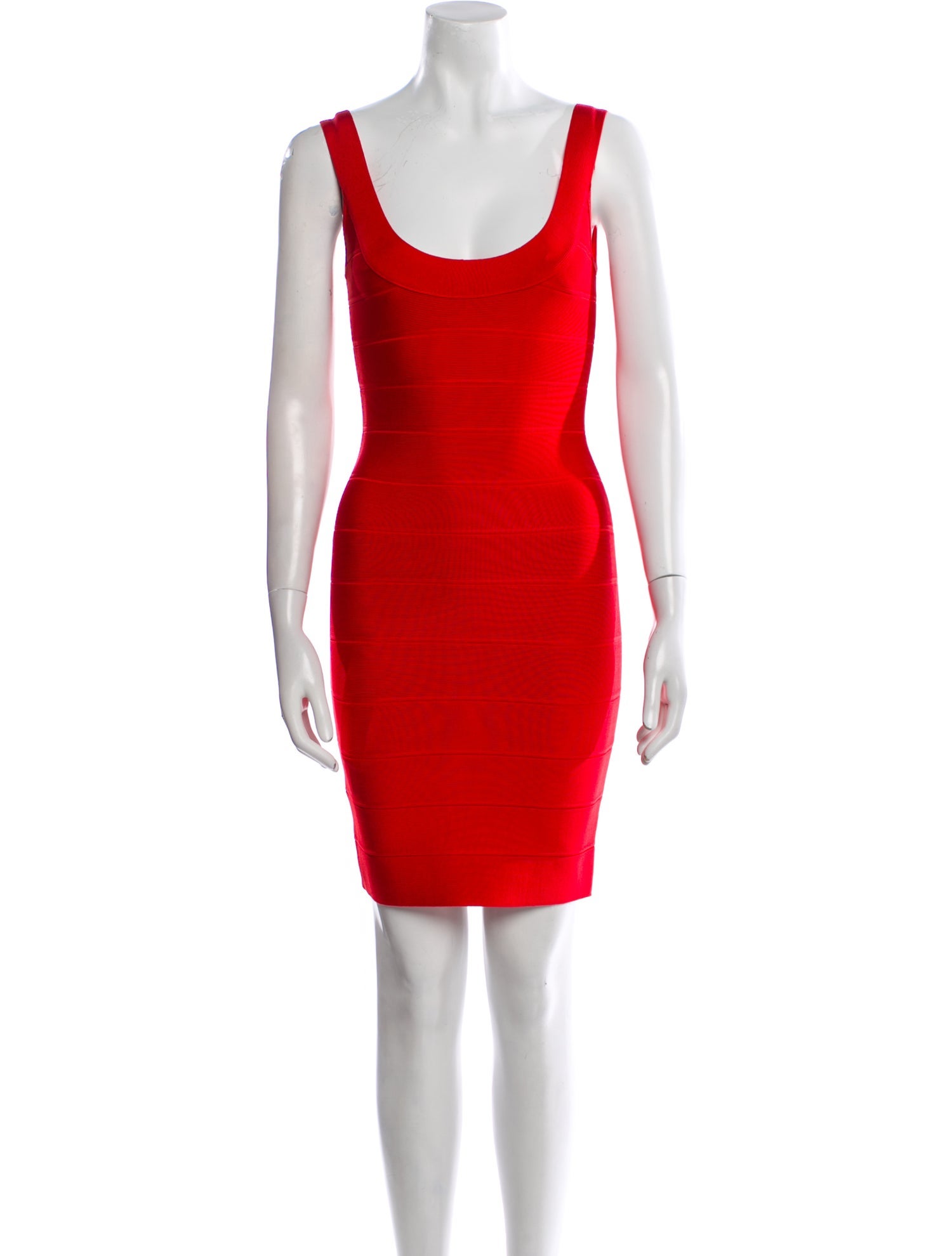 Herve Leger Scoop Neck Mini Dress