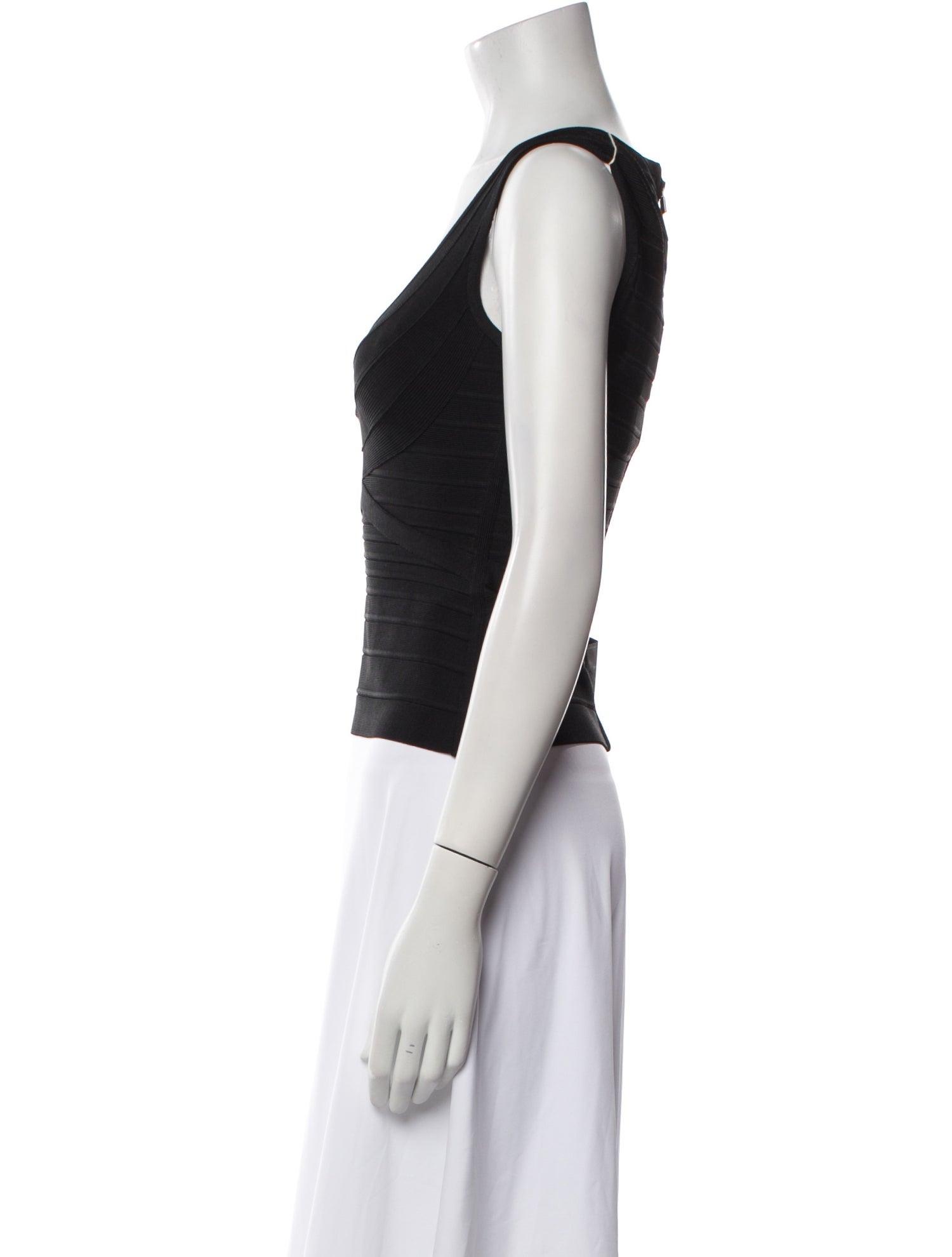 Herve Leger Scoop Neck Sleeveless Top w/ Tags