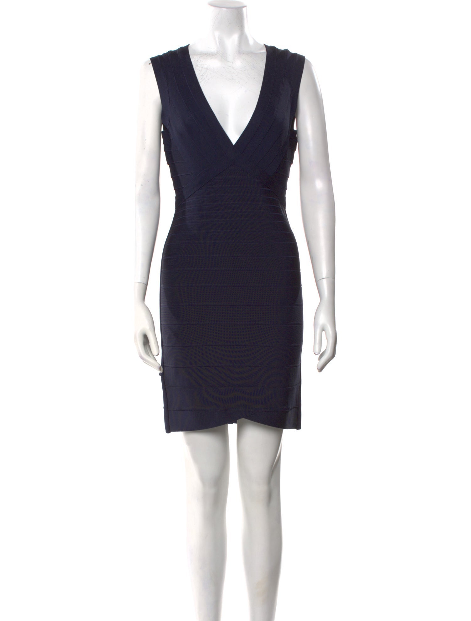 Herve Leger V-Neck Mini Dress