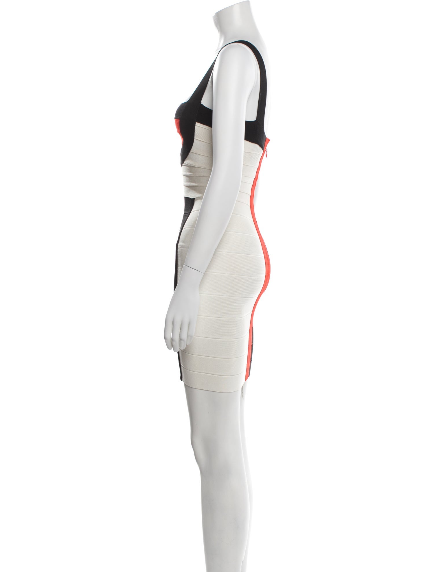 Herve Leger Colorblock Pattern Mini Dress