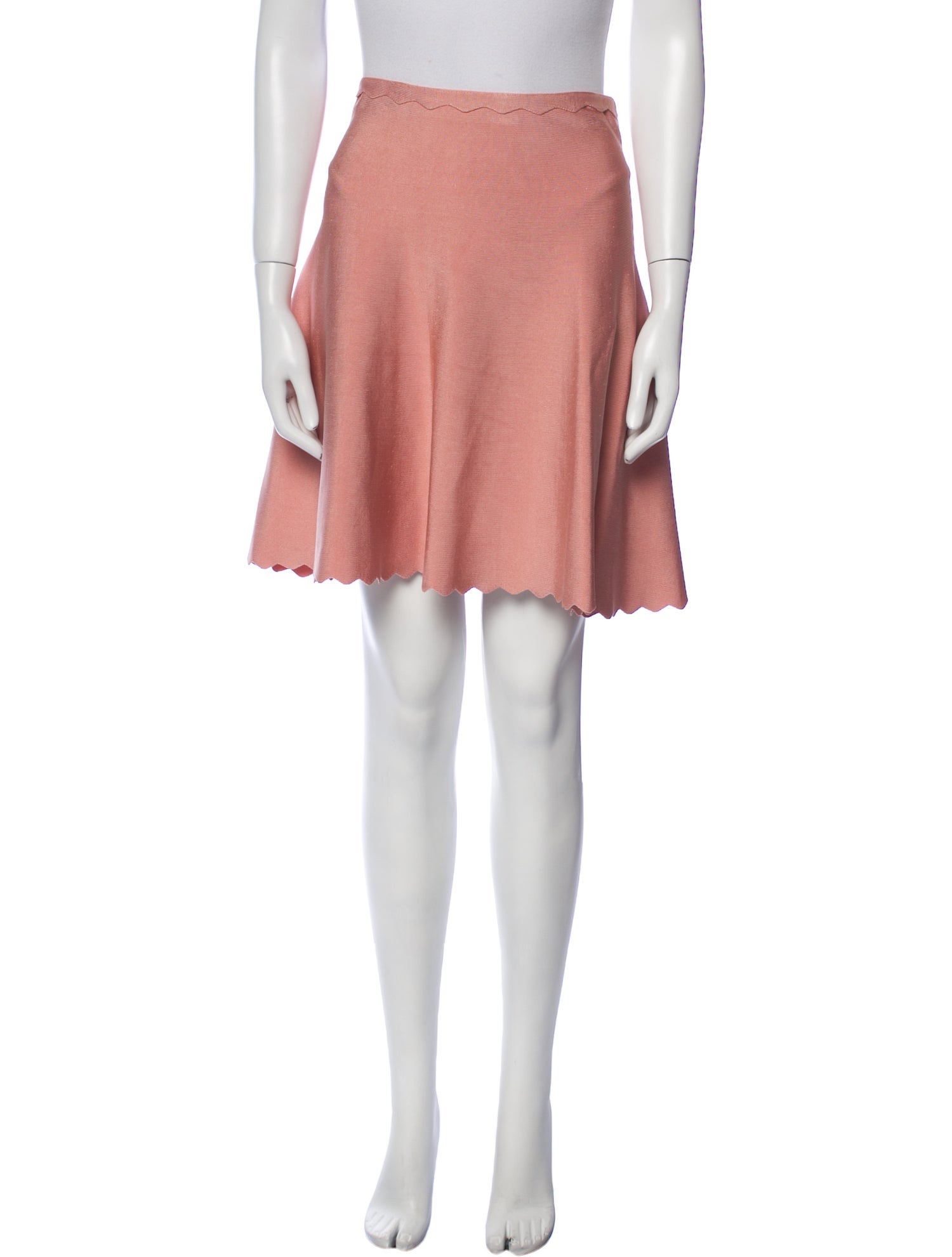 Herve Leger Scalloped Accent Mini Skirt