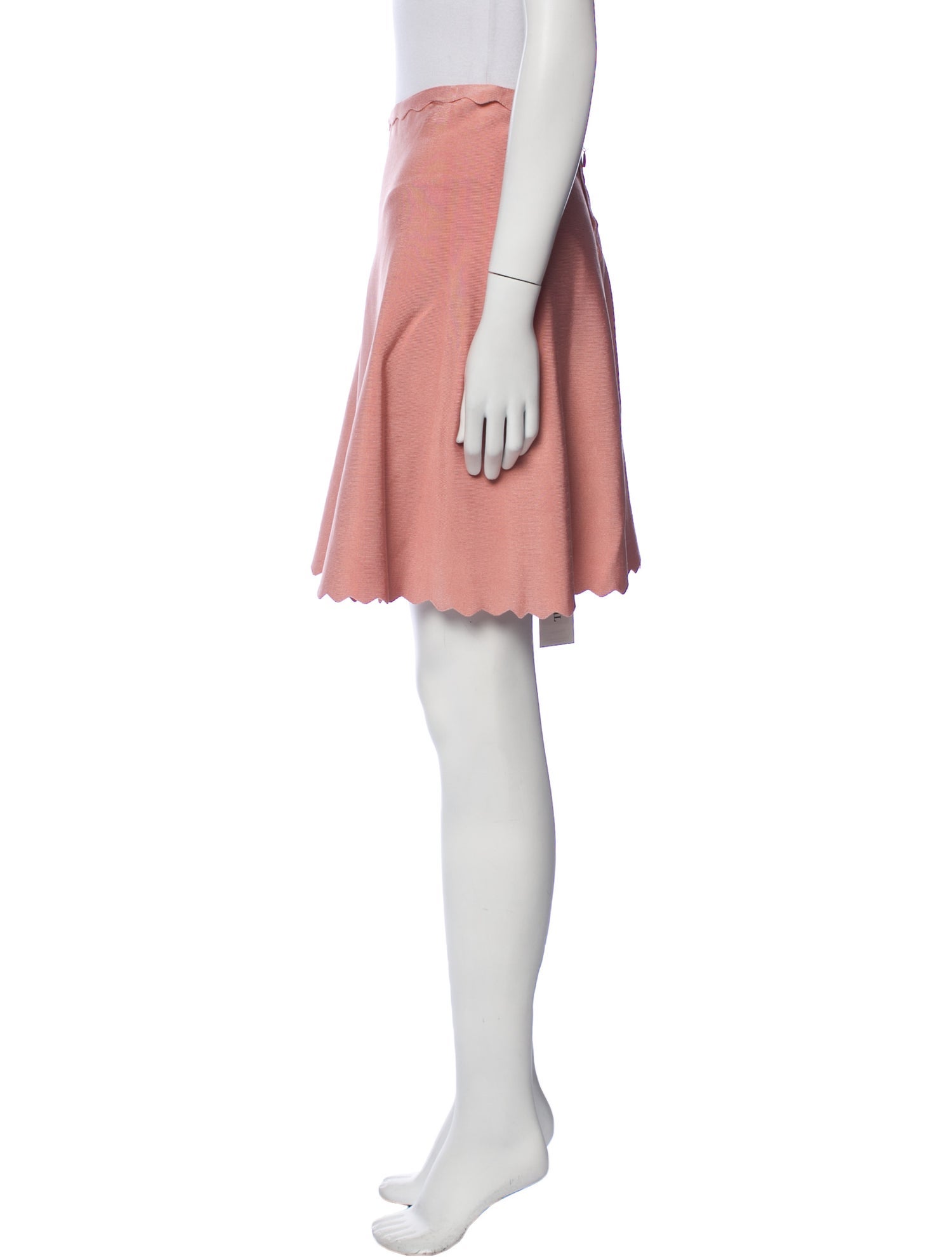 Herve Leger Scalloped Accent Mini Skirt