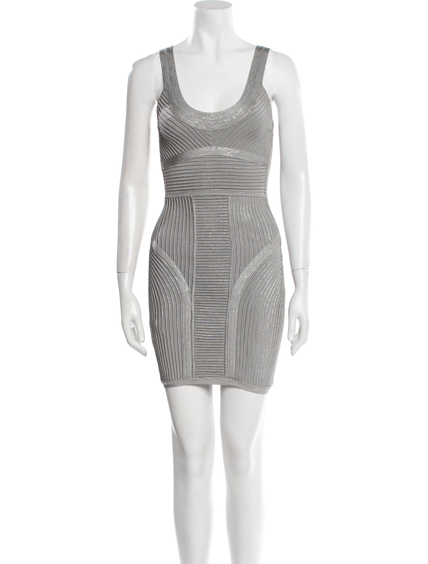 Herve Leger Striped Mini Dress