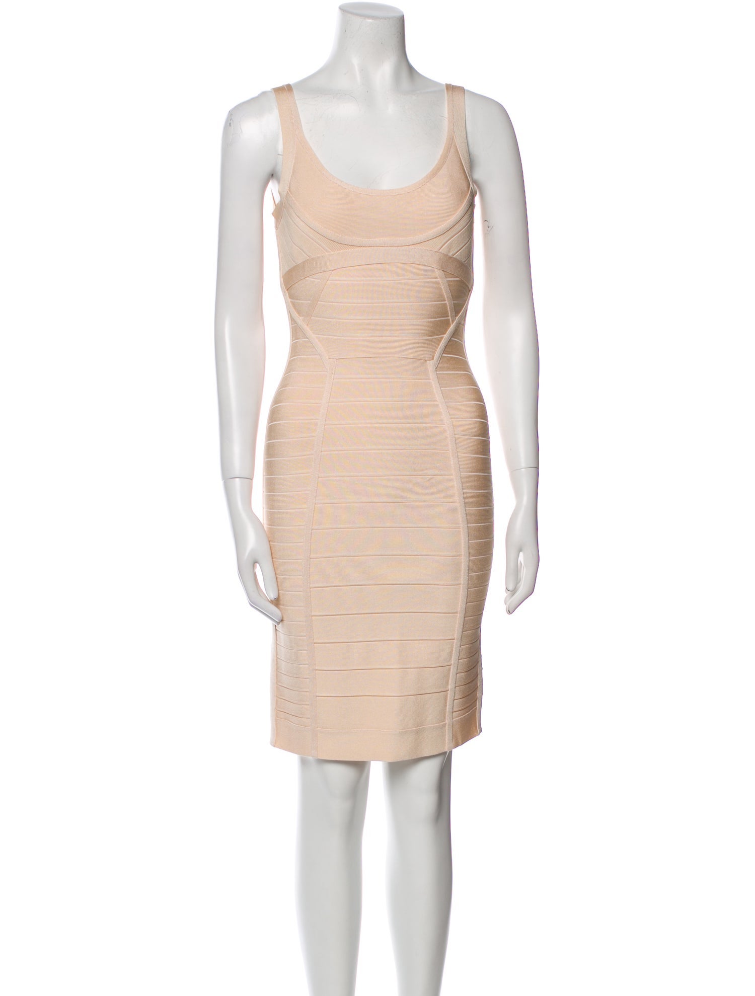 Herve Leger Scoop Neck Mini Dress