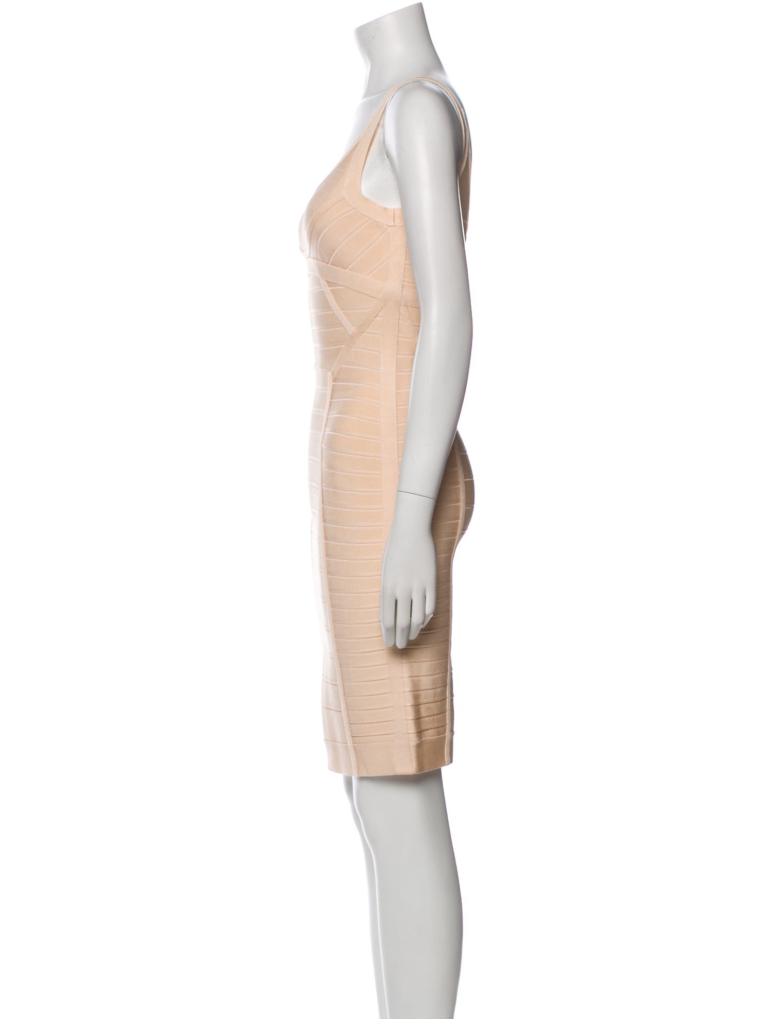 Herve Leger Scoop Neck Mini Dress