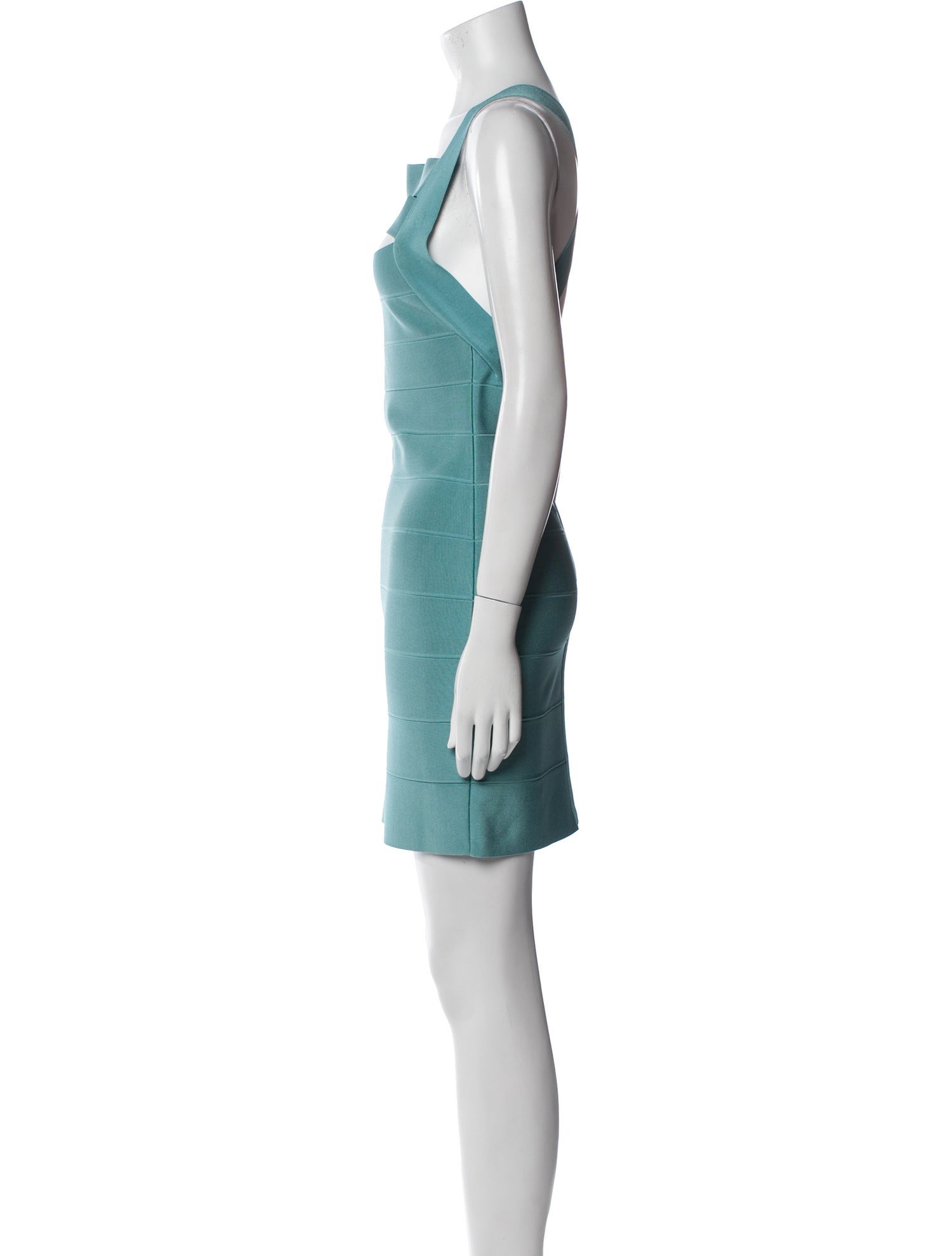 Herve Leger Square Neckline Mini Dress