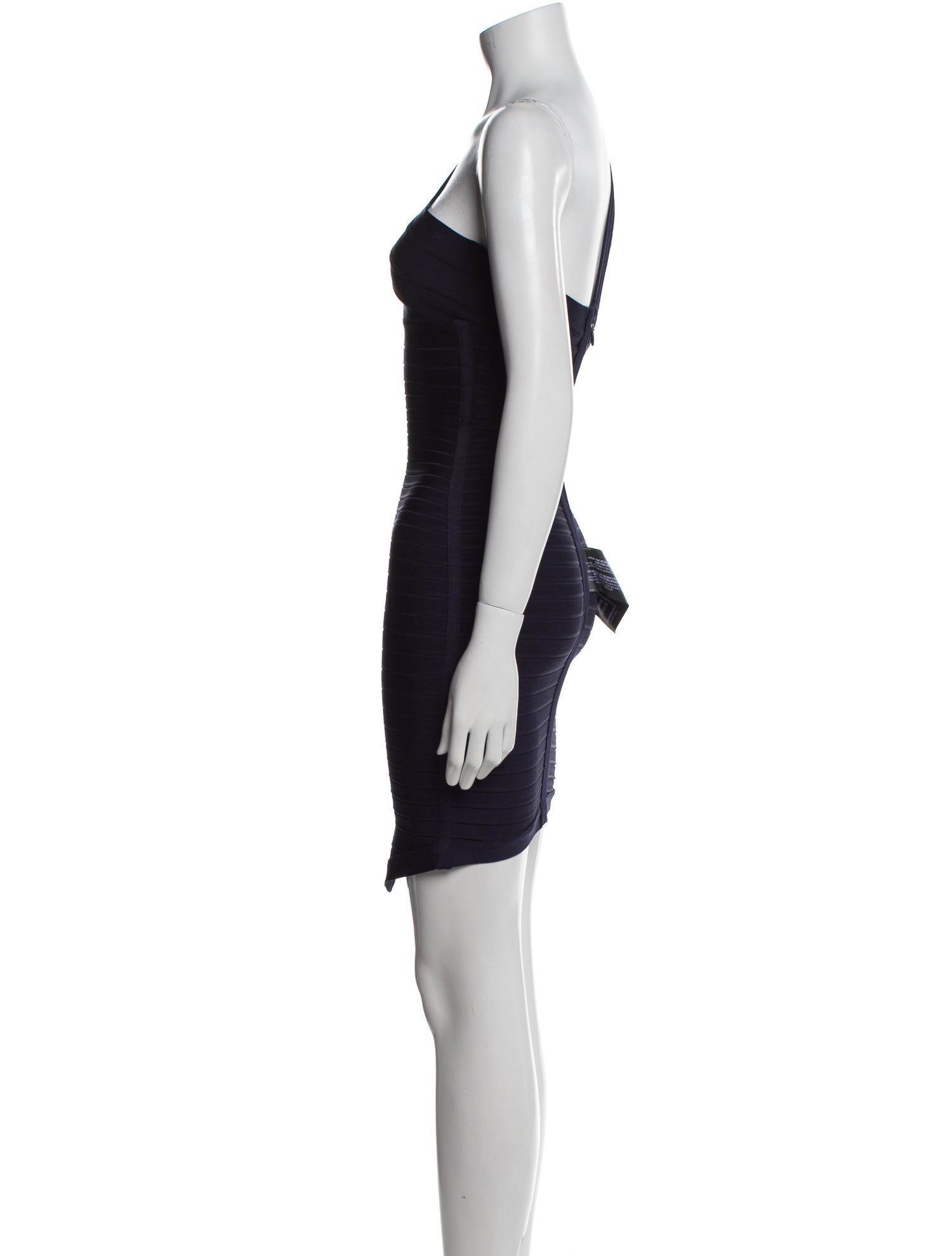 Herve Leger One-Shoulder Mini Dress