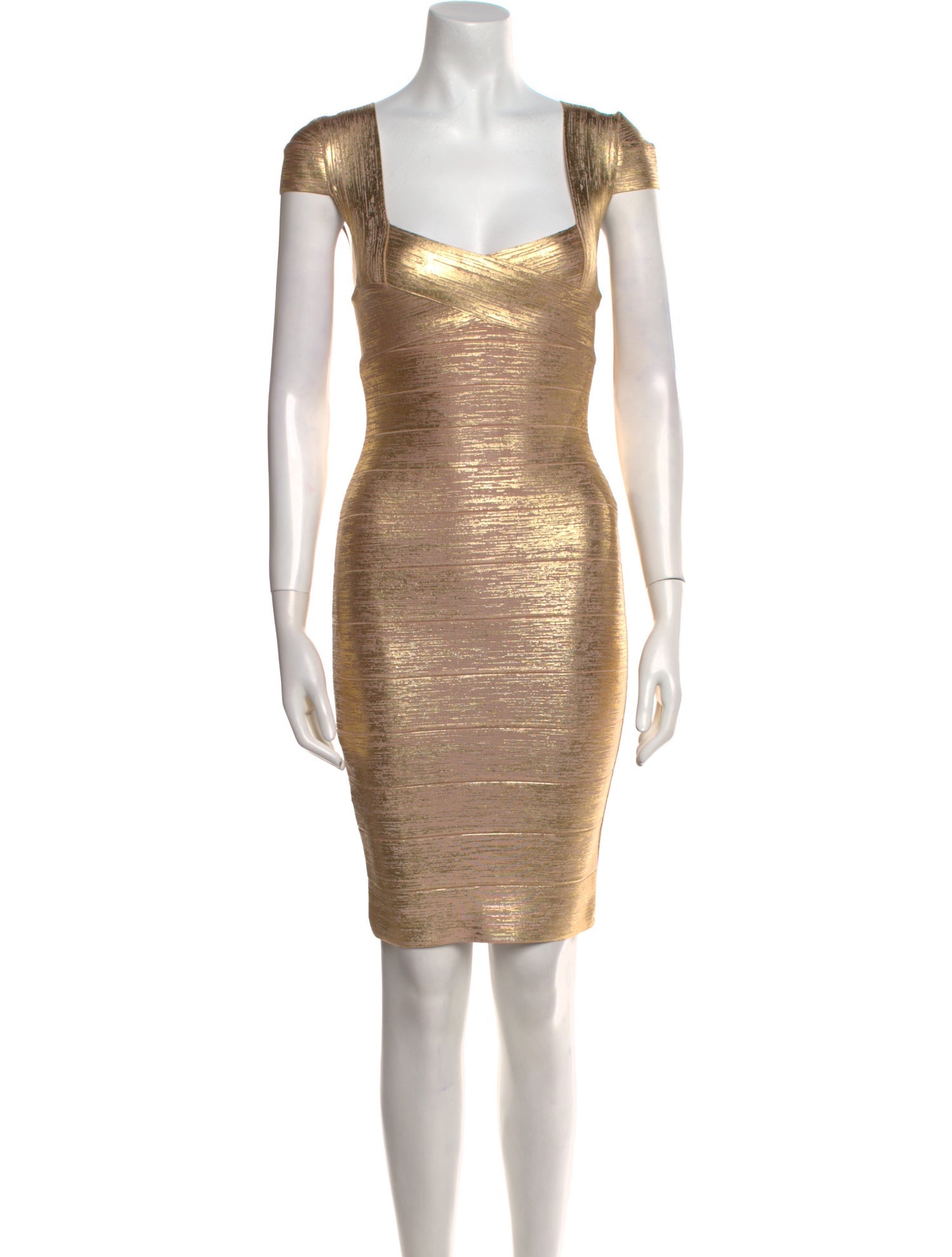 Herve Leger Square Neckline Mini Dress w/ Tags