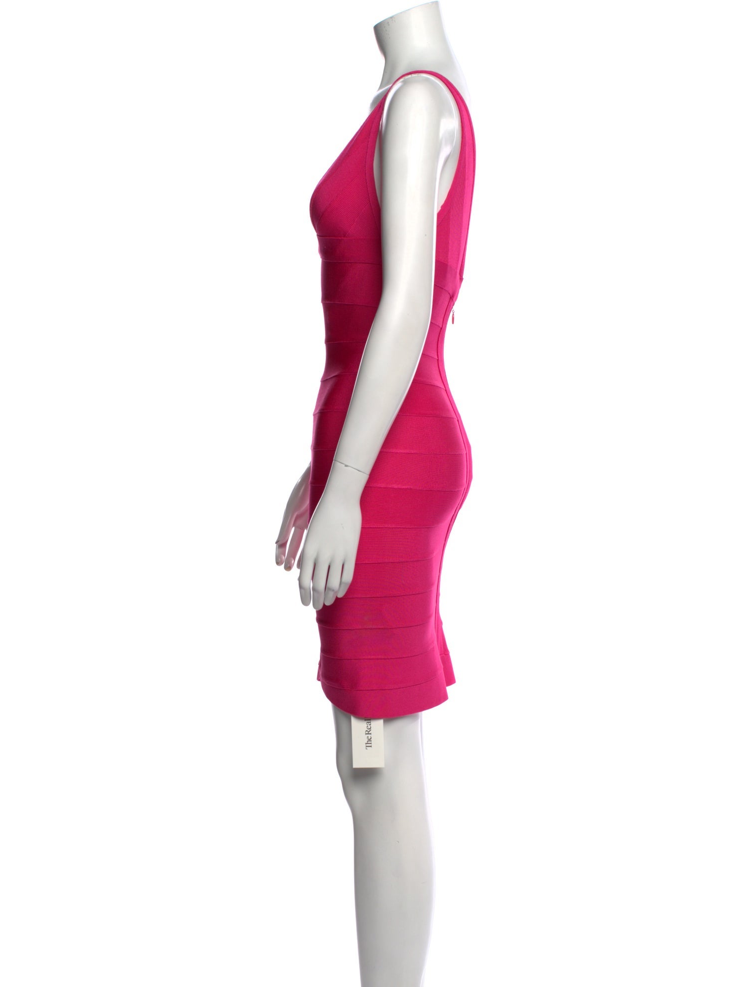 Herve Leger V-Neck Mini Dress