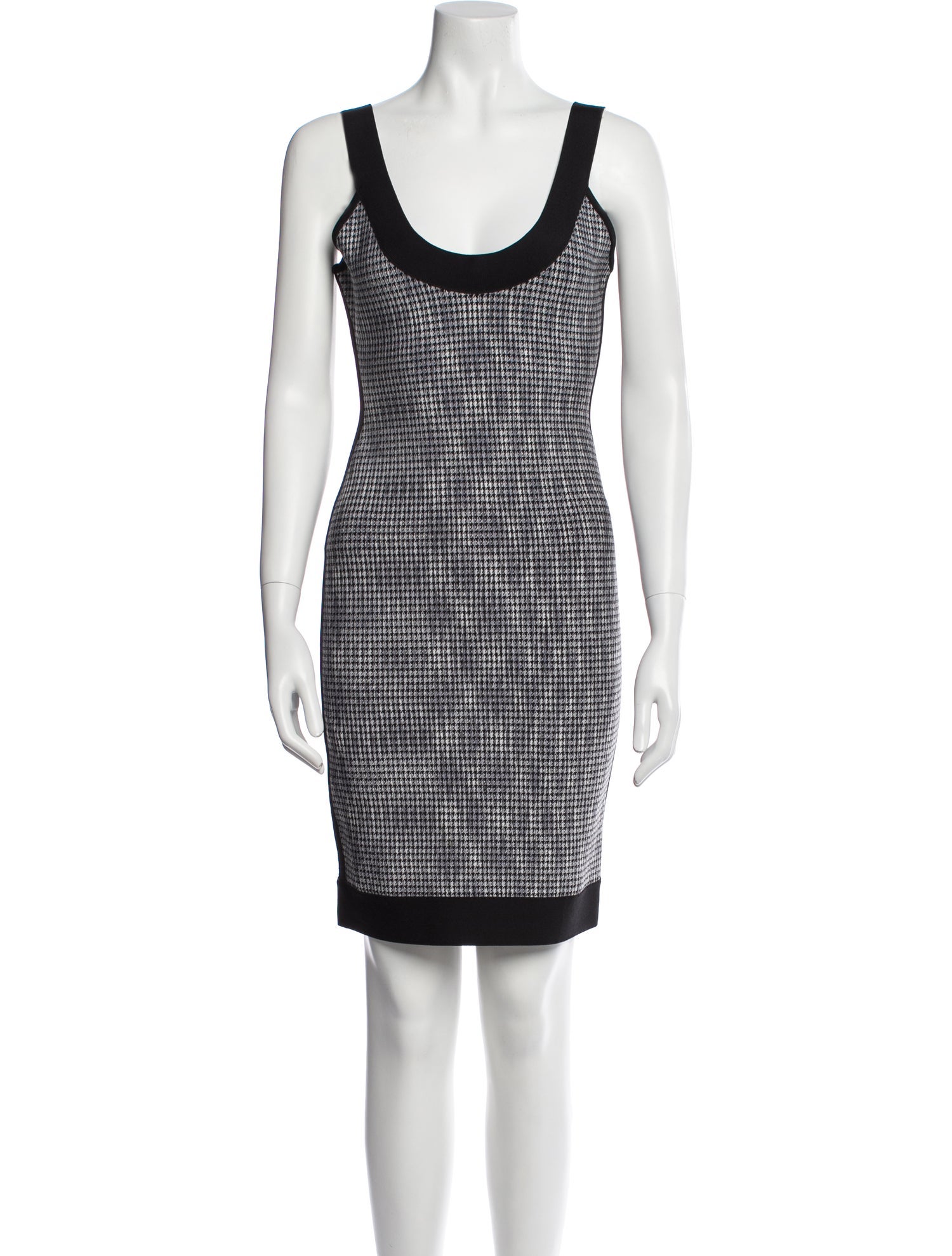 Herve Leger Houndstooth Print Mini Dress