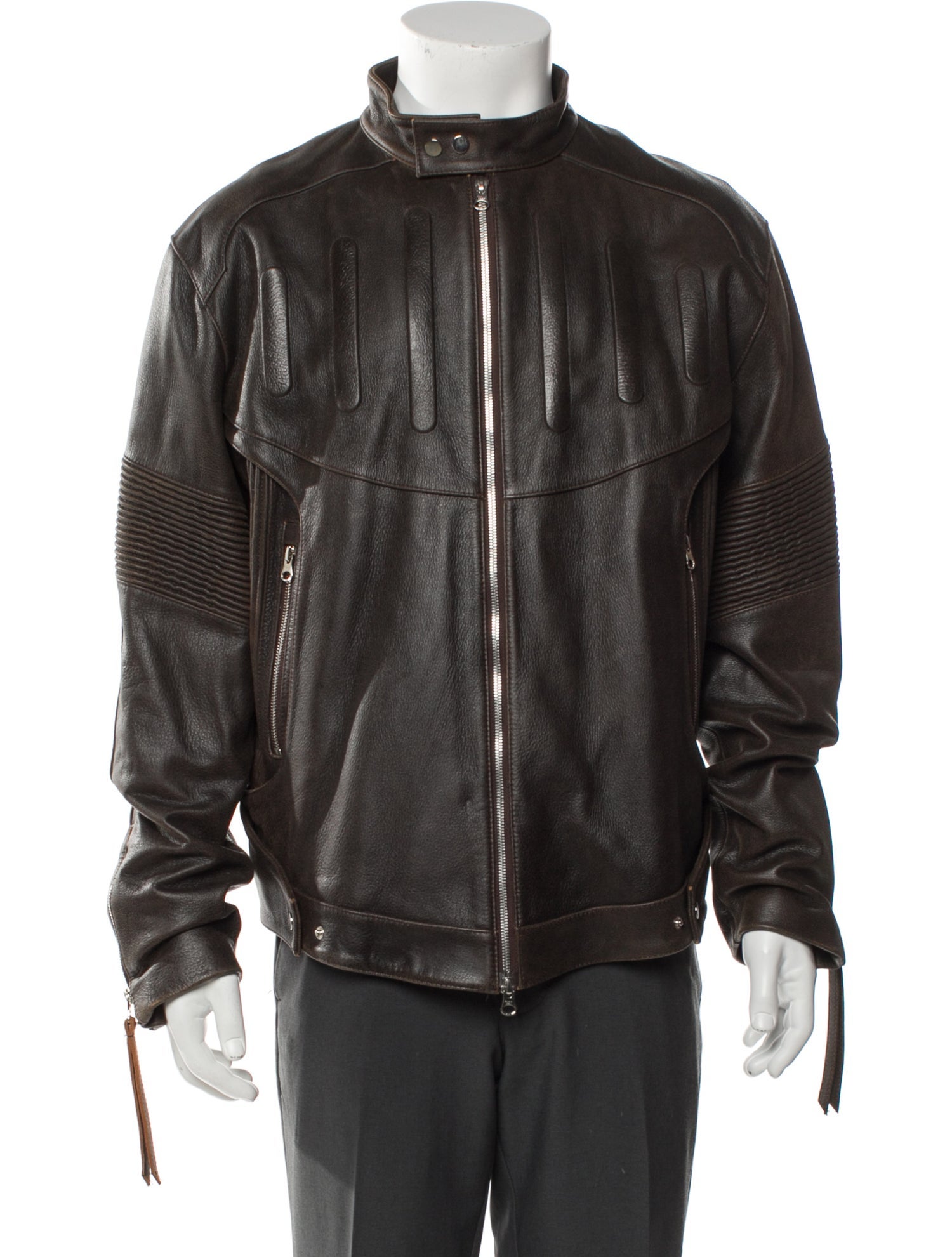 Juntae Kim Leather Moto Jacket