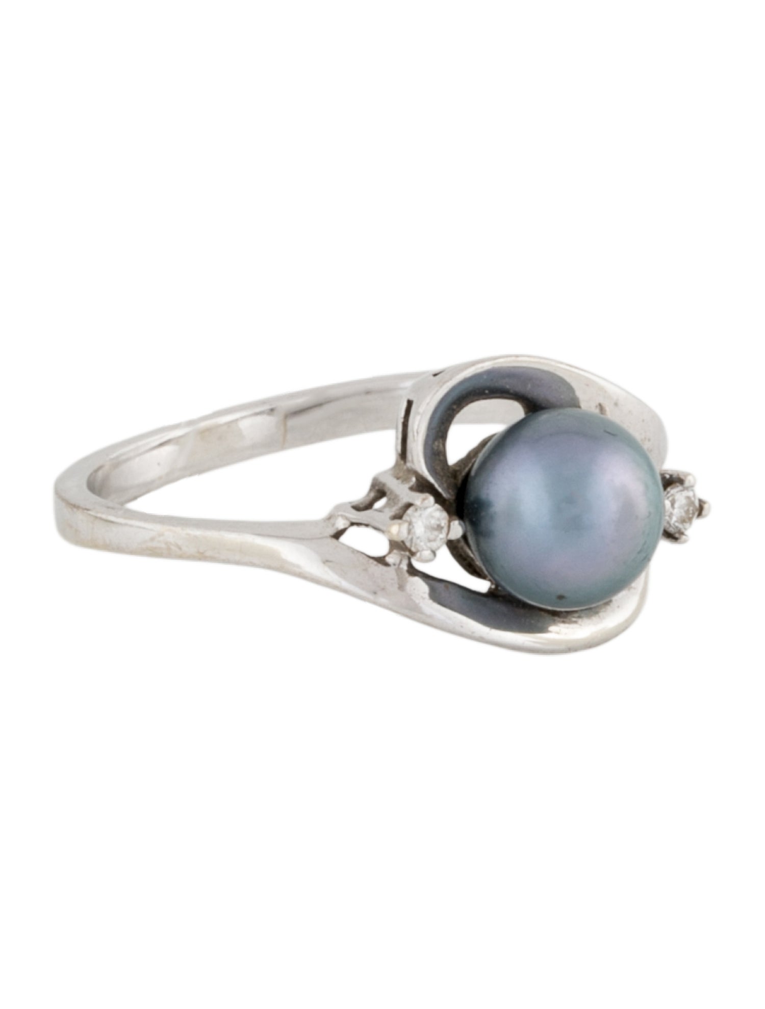 Na Hoku 14K Pearl & Diamond Ring