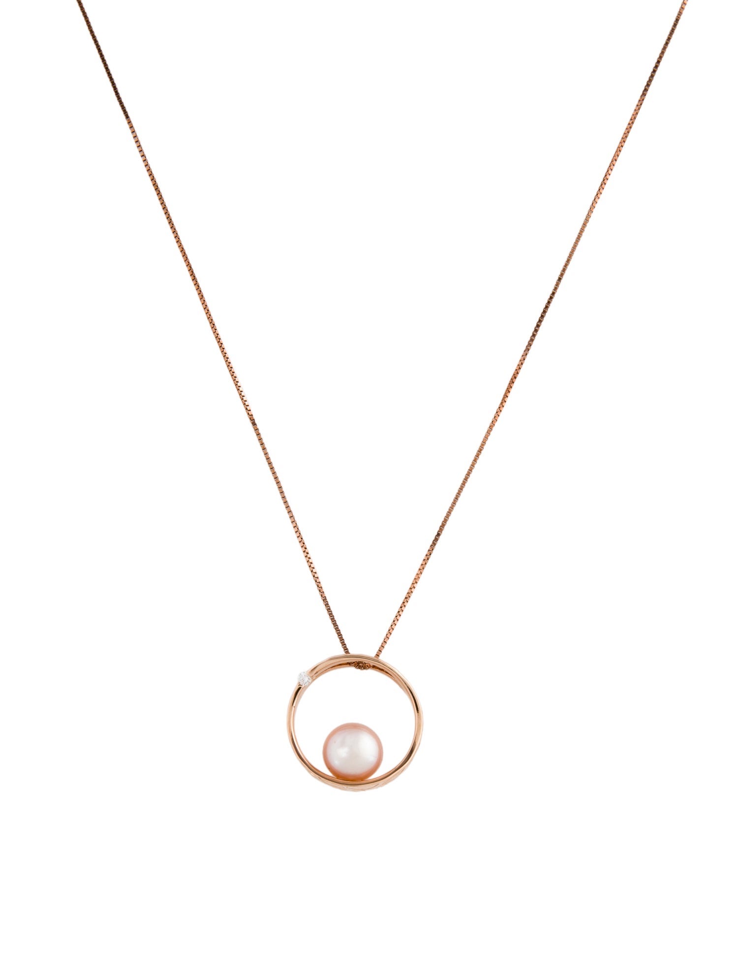 Na Hoku 14K Pearl & Diamond Moon & Star Pendant Necklace