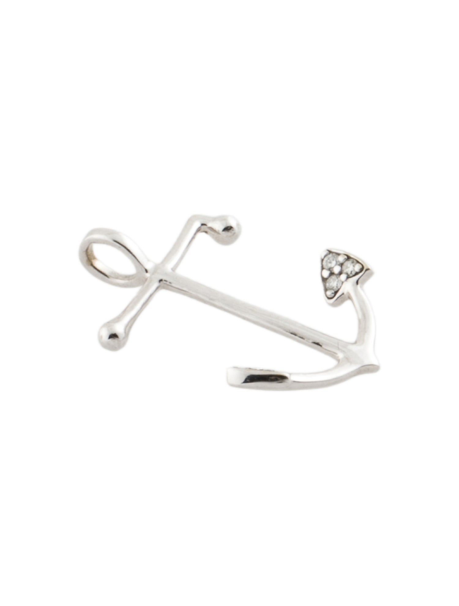 Na Hoku 14K Diamond Anchor Pendant