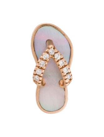 Na Hoku 14K Mother-Of-Pearl & Diamond Slipper Pendant