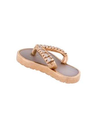 Na Hoku 14K Mother-Of-Pearl & Diamond Slipper Pendant