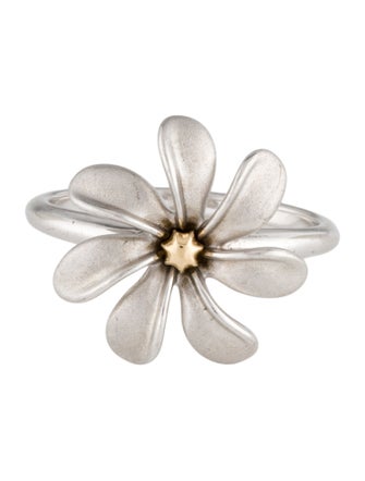 Na Hoku 14K Two-Tone Plumeria Ring