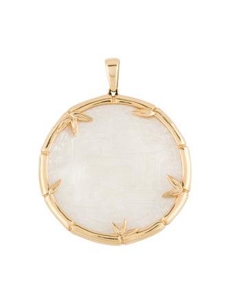 Na Hoku 14K Carved Mother of Pearl Gaming Counter Pendant