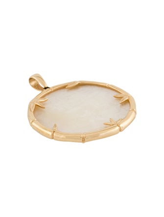 Na Hoku 14K Carved Mother of Pearl Gaming Counter Pendant