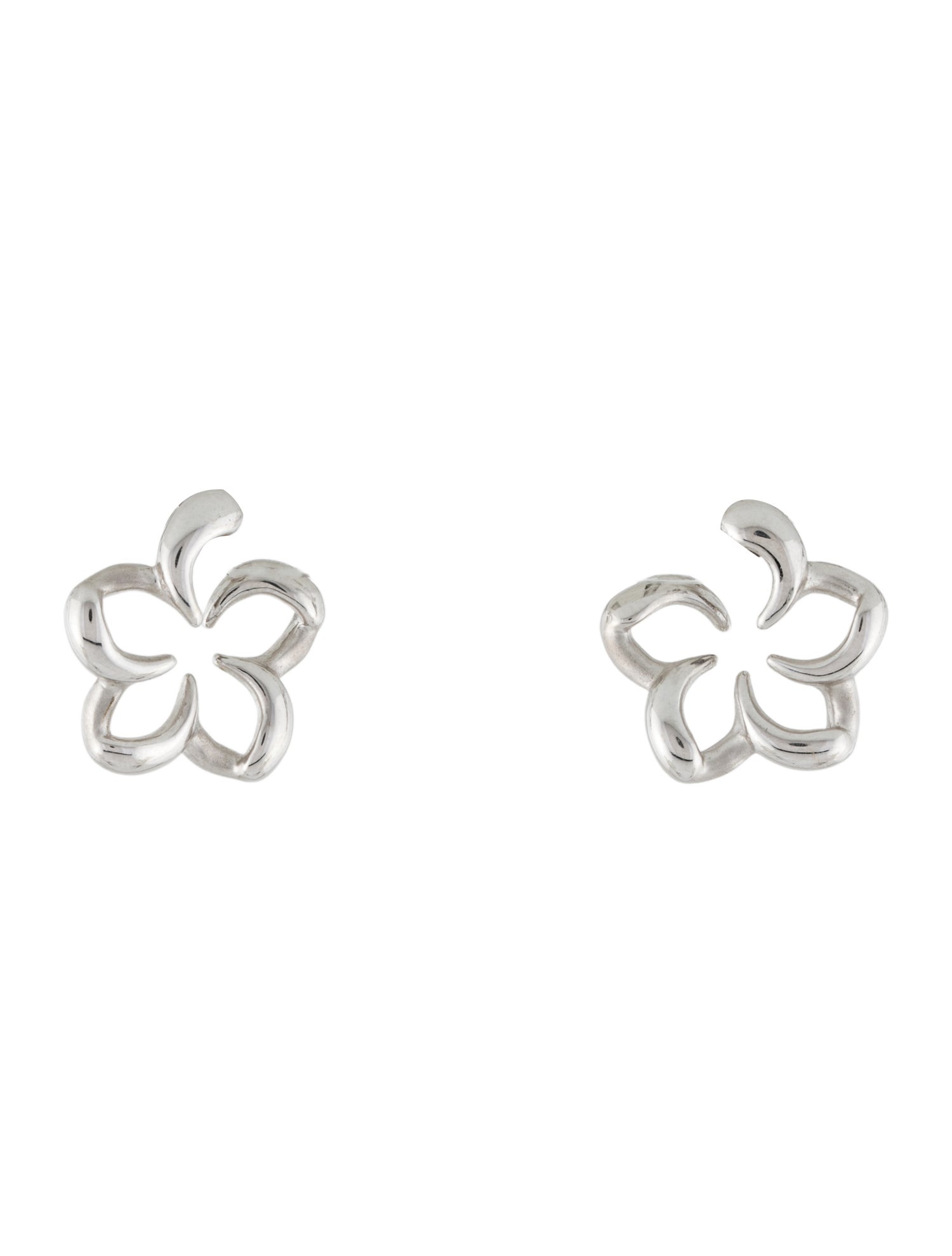 Na Hoku 14K Plumeria Stud Earrings