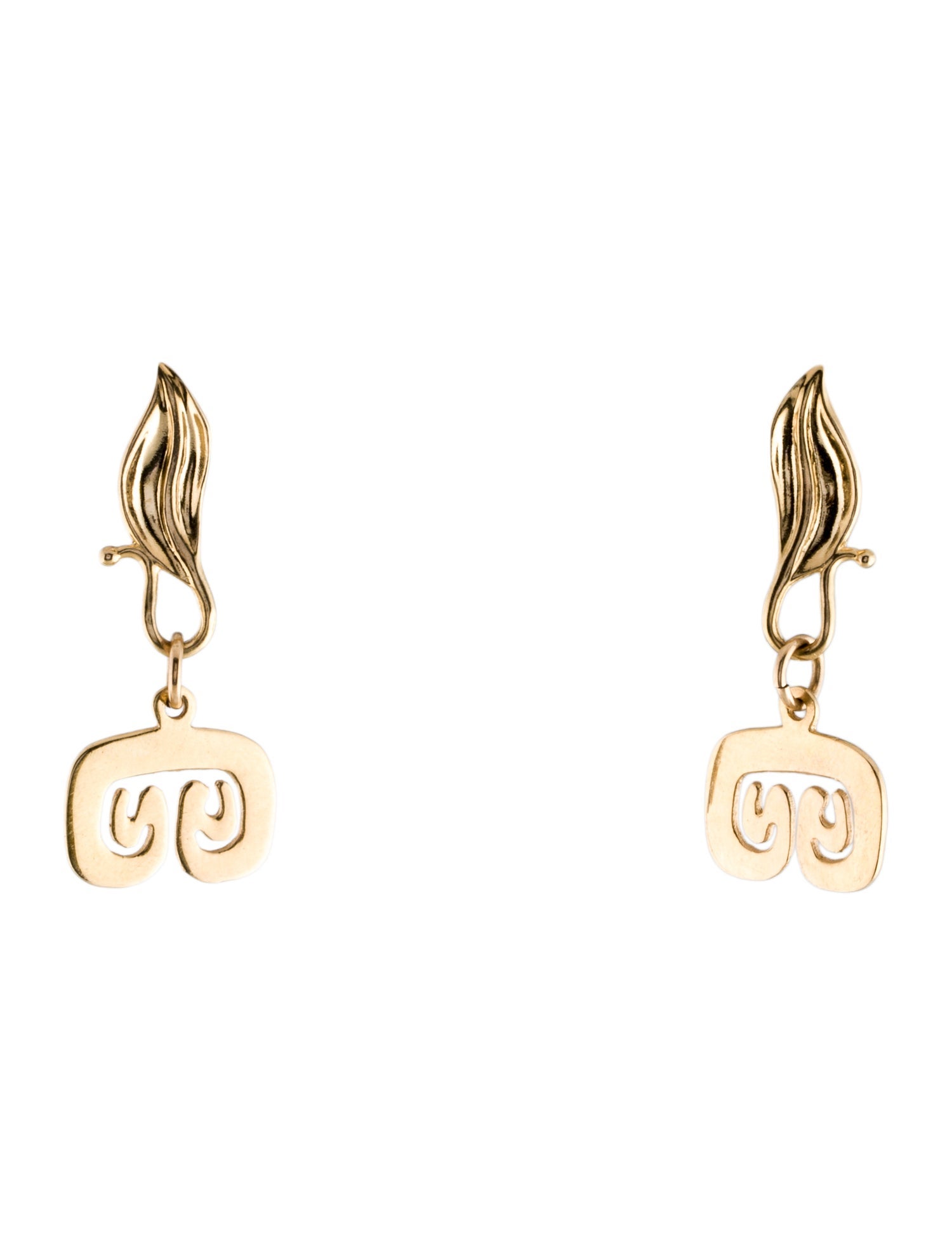 Na Hoku 14K Leaf Drop Earrings