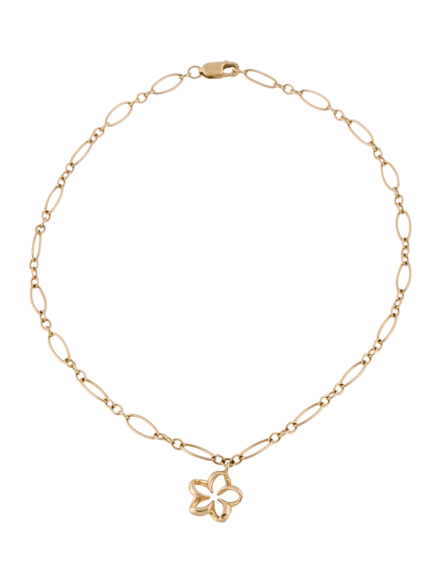 Na Hoku 14K Flower Charm Anklet