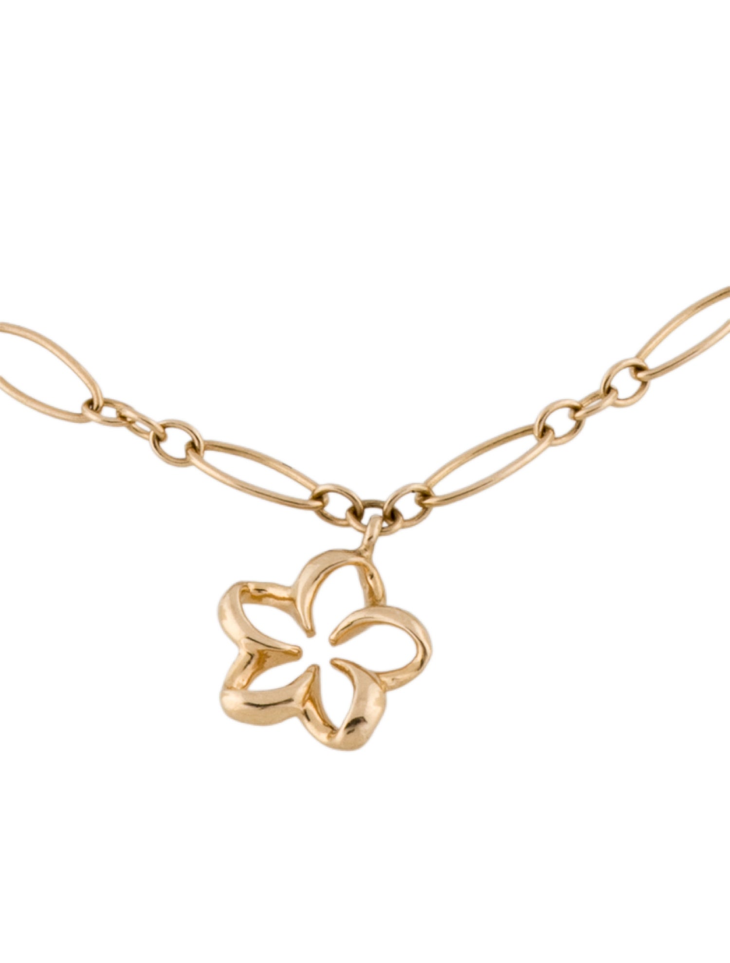 Na Hoku 14K Flower Charm Anklet