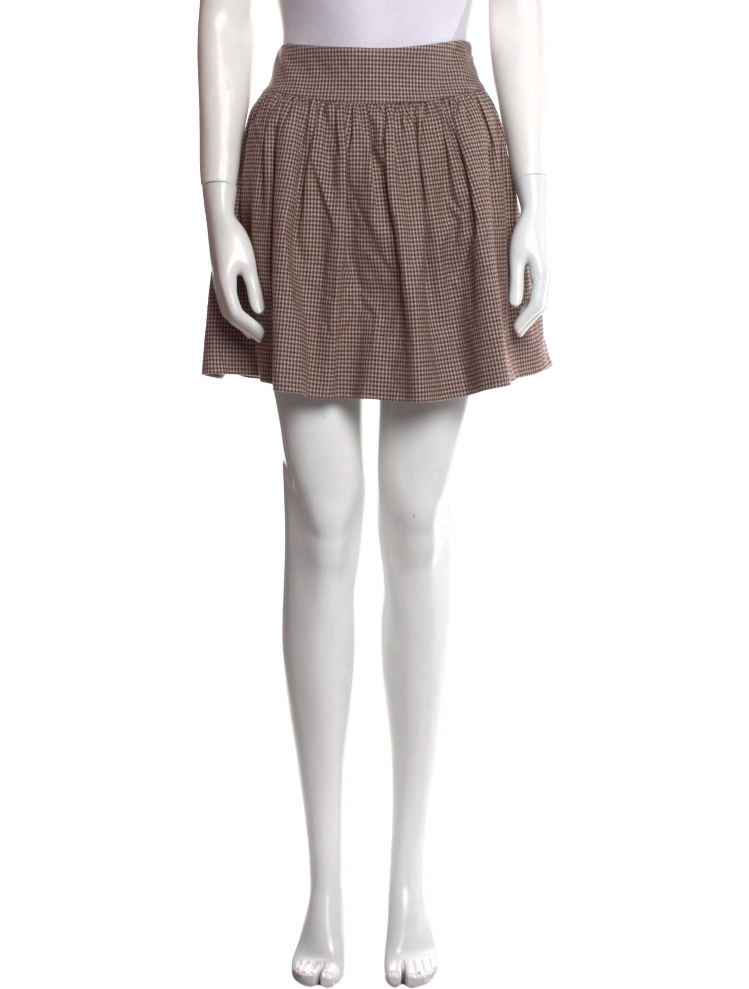 Hadleigh's Houndstooth Print Mini Skirt