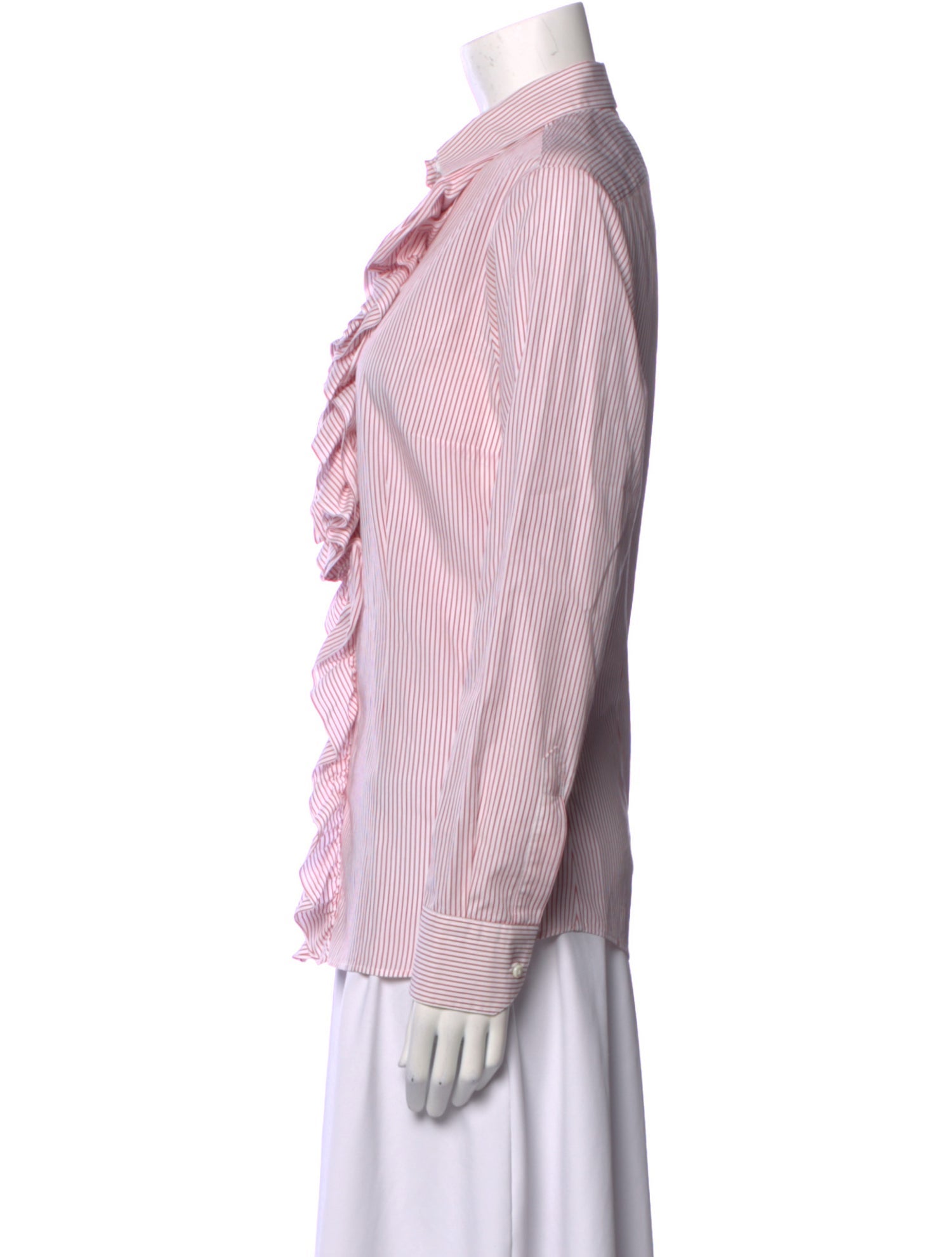 Hadleigh's Striped Long Sleeve Button-Up Top