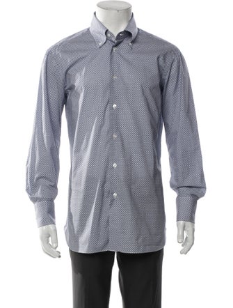 Hadleigh's Polka Dot Print Long Sleeve Shirt