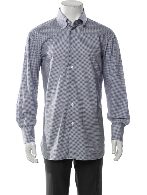 Hadleigh's Polka Dot Print Long Sleeve Shirt