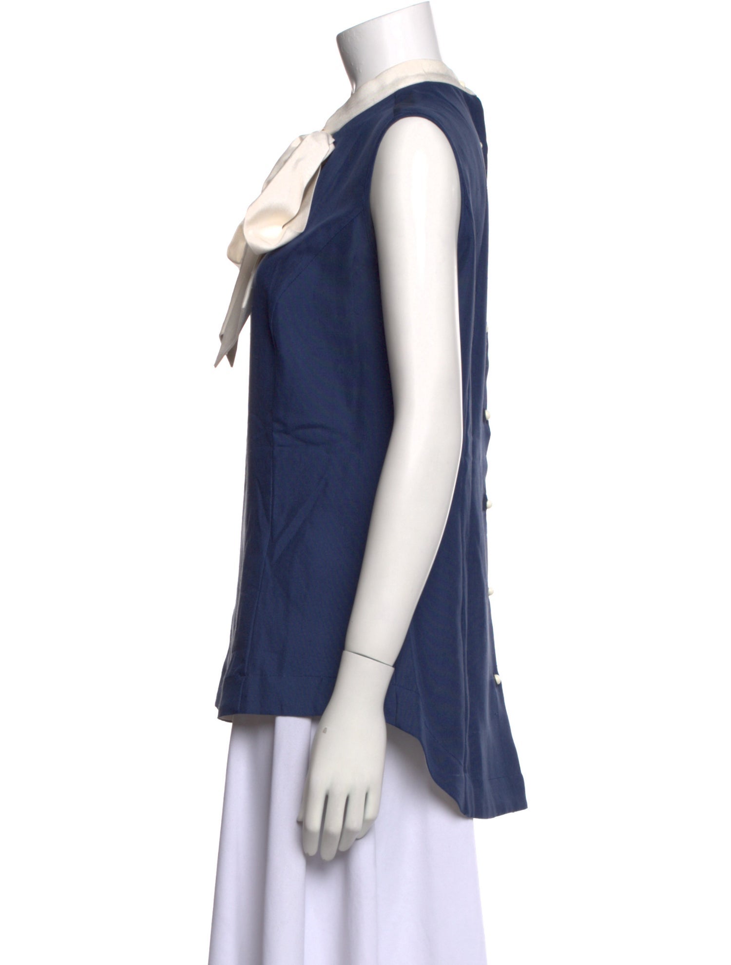 Hadleigh's Silk Tie Neck Top