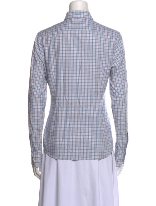 Hadleigh's Plaid Print Long Sleeve Button-Up Top