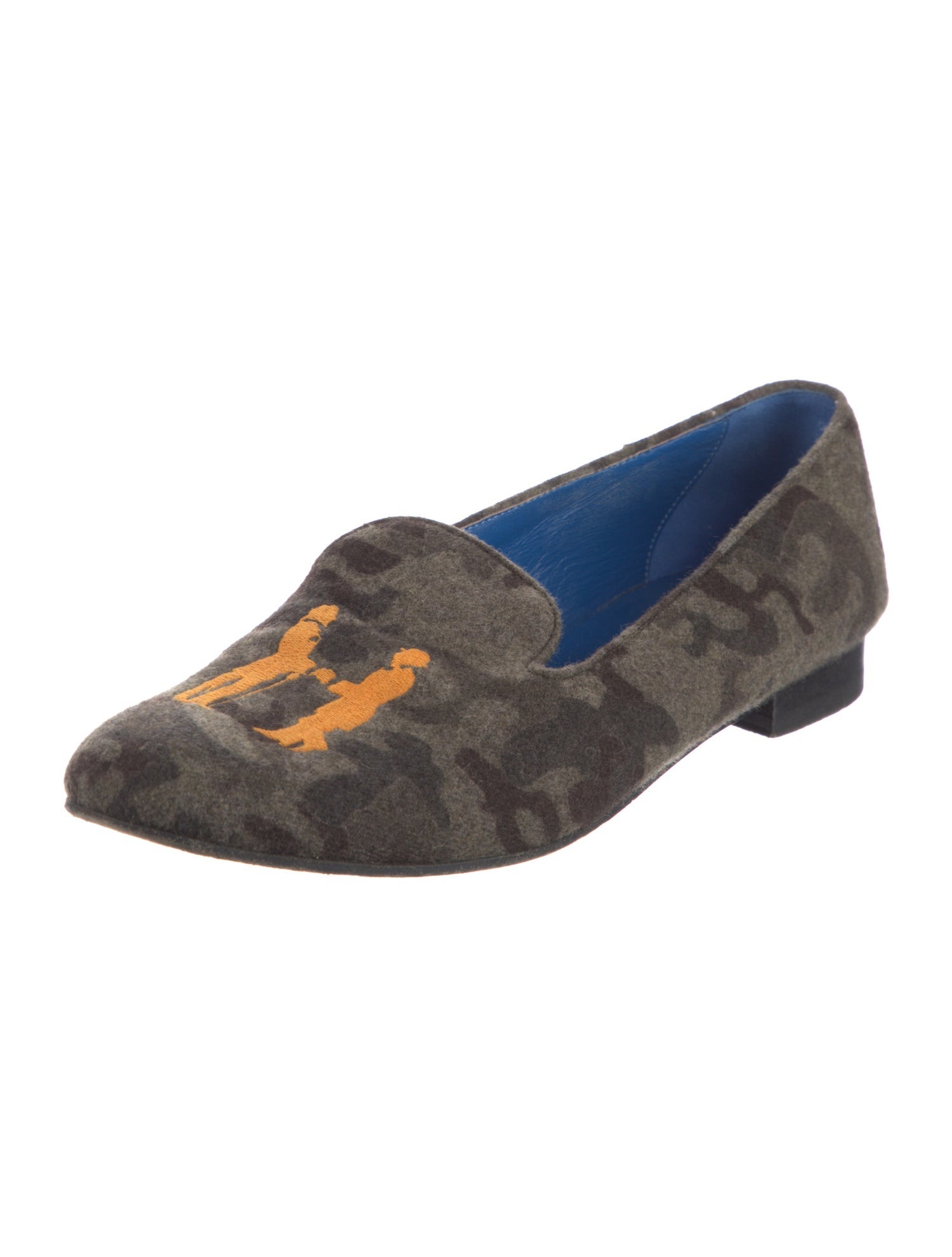 Hadleigh's Wool Animal Print Loafers