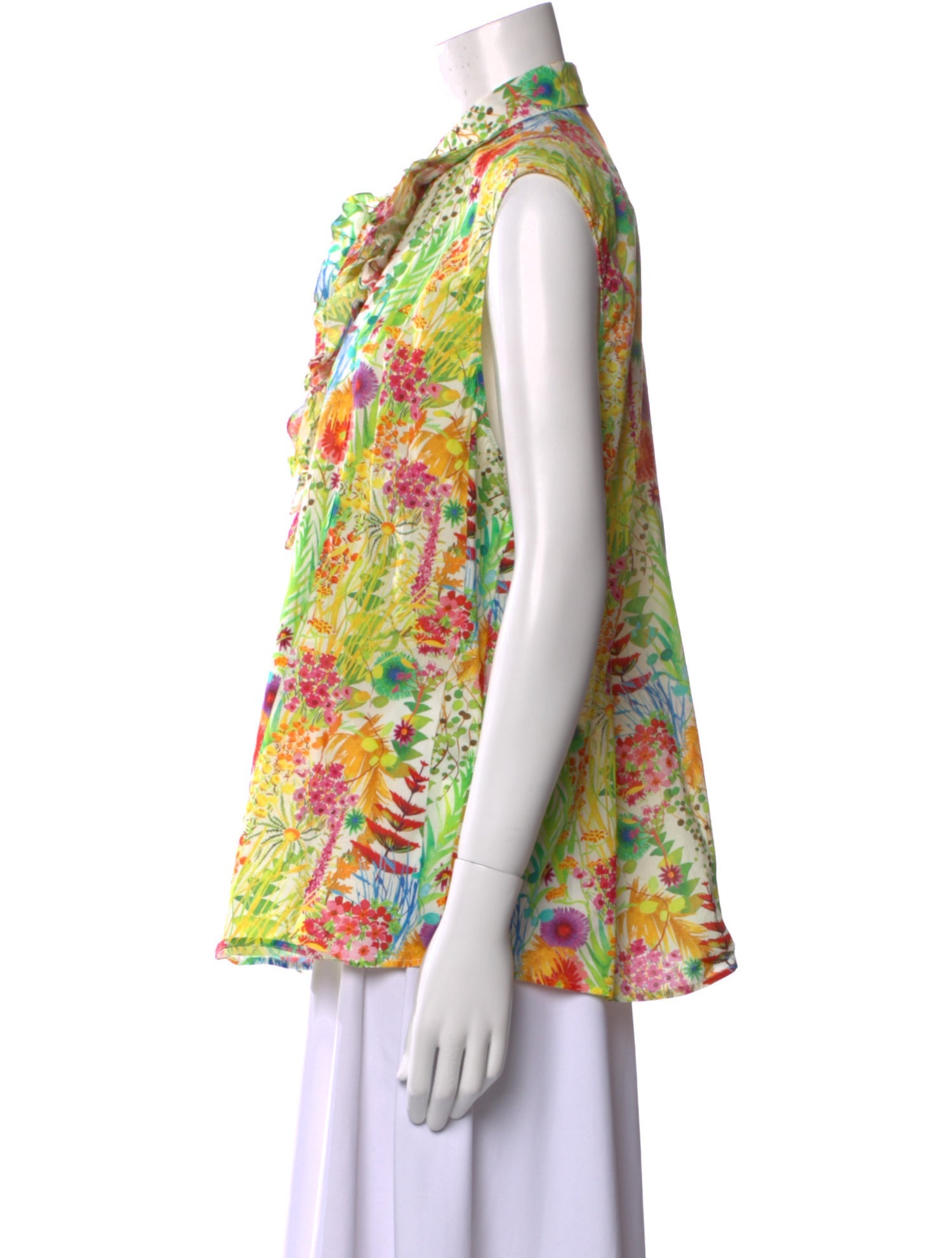 Hadleigh's Printed Mock Neck Blouse